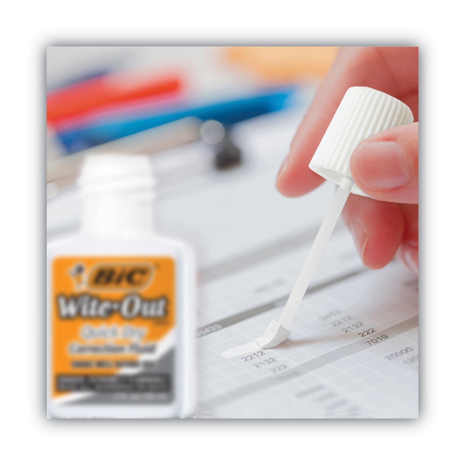 BIC® Wite-Out Quick Dry Correction Fluid, 20 Ml Bottle, White, 3/pack