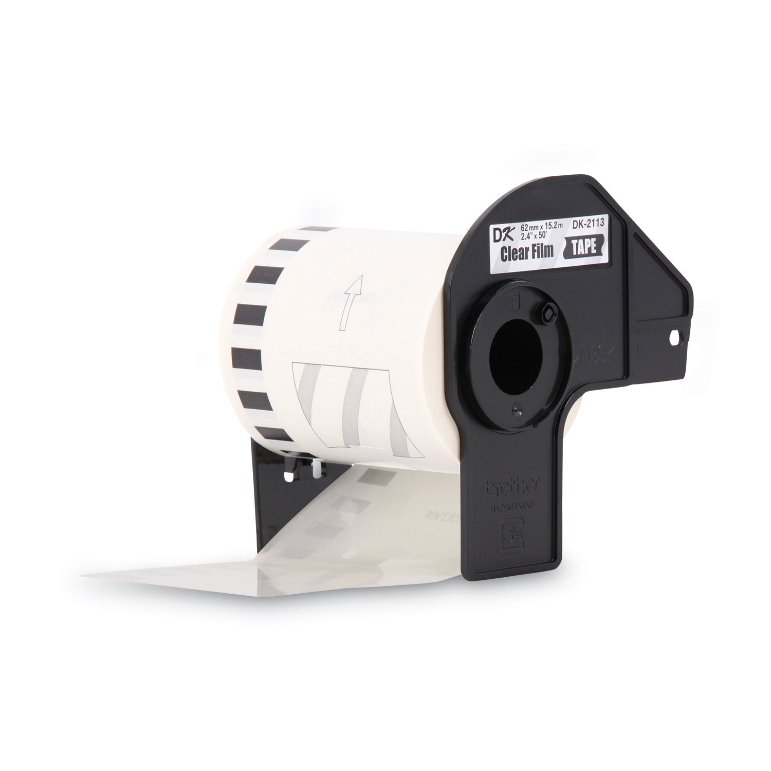 Brother Continuous Film Label Tape, 2.4" X 50 Ft Roll, Clear