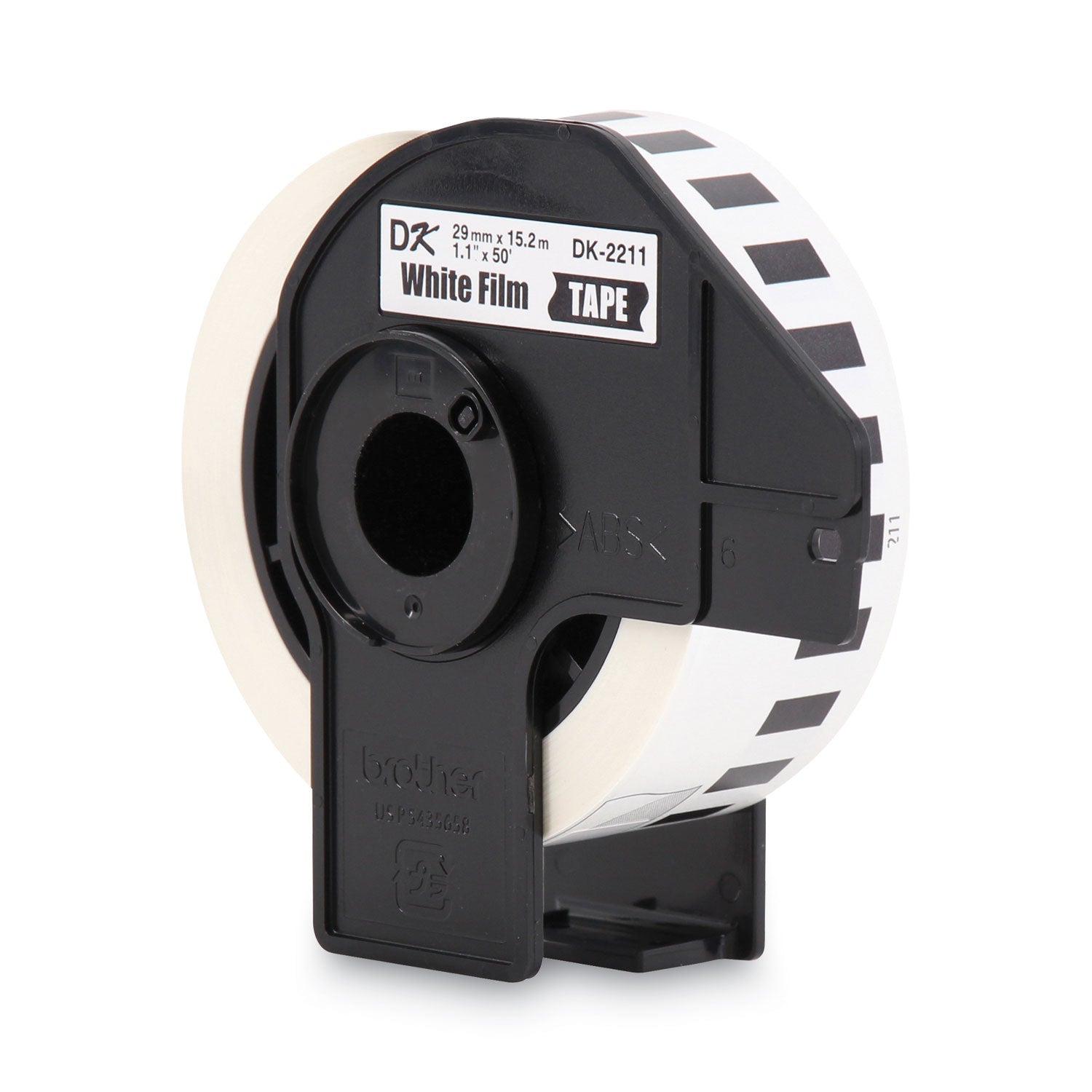 Brother Continuous Film Label Tape, 1.1" X 50 Ft Roll, White