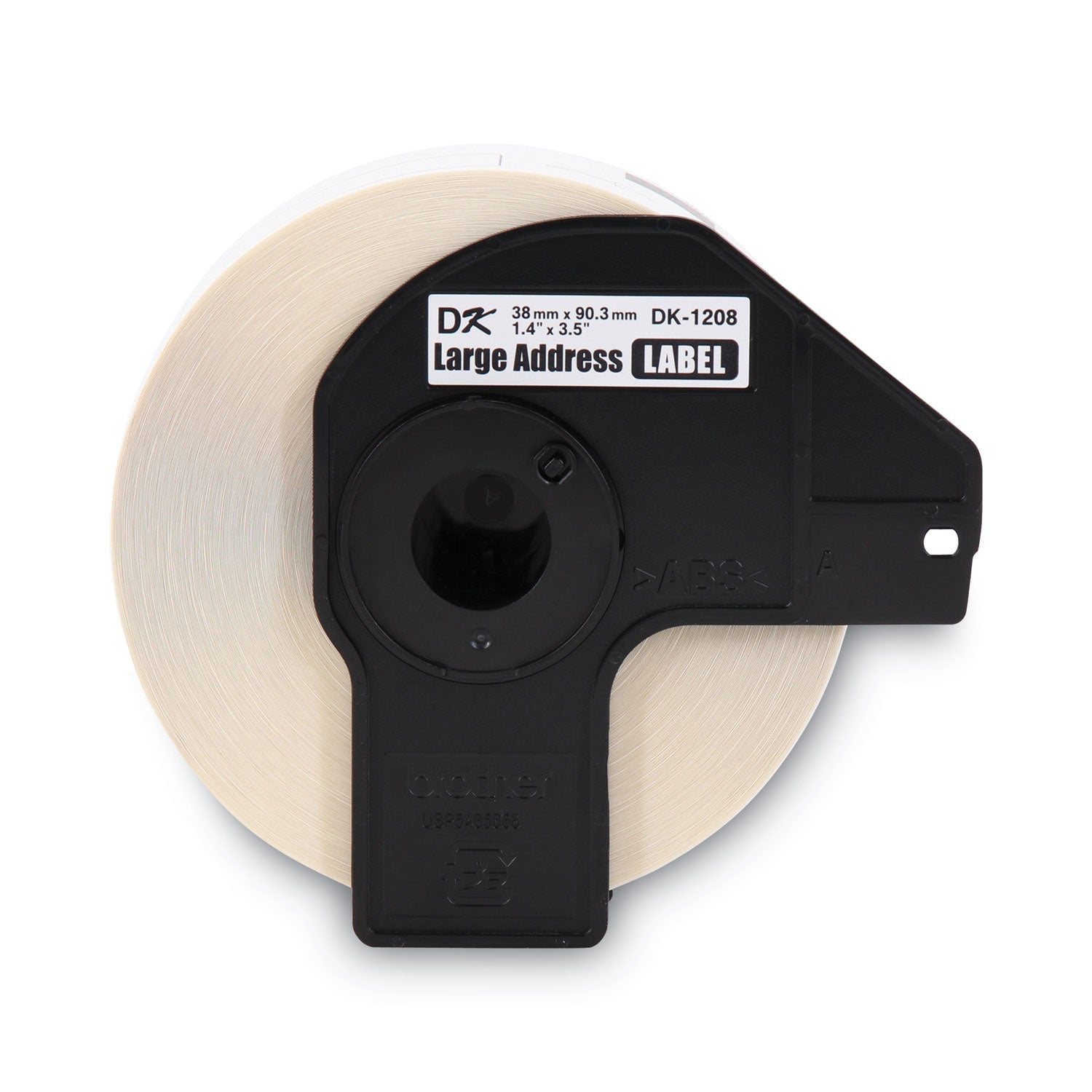 Brother Die-Cut Address Labels, 1.4" x 3.5", White, 400 Labels/Roll