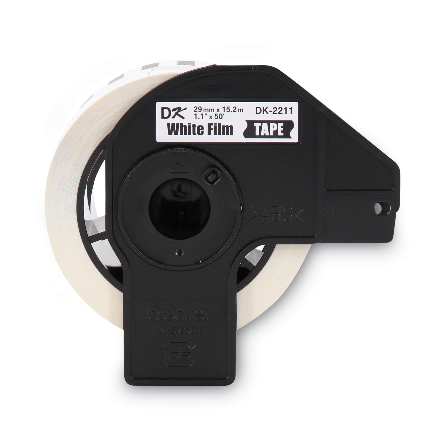 Brother Continuous Film Label Tape, 1.1" X 50 Ft Roll, White