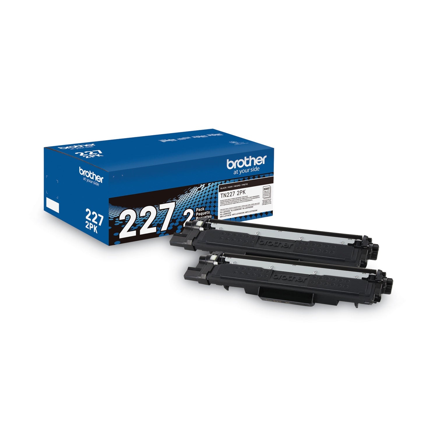 Brother Tn2272pk High-Yield Toner, 3,000 Page-Yield, Black, 2/pack