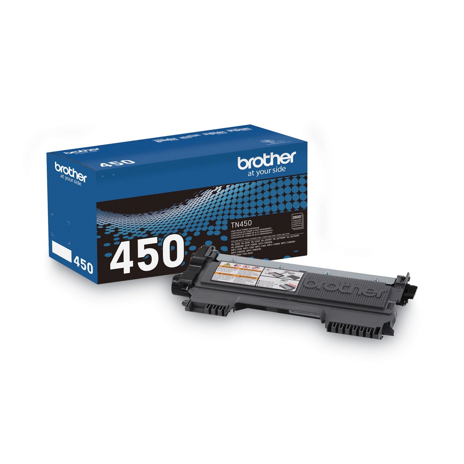 Brother TN450 High-Yield Toner | Black, 2.6K Pgs