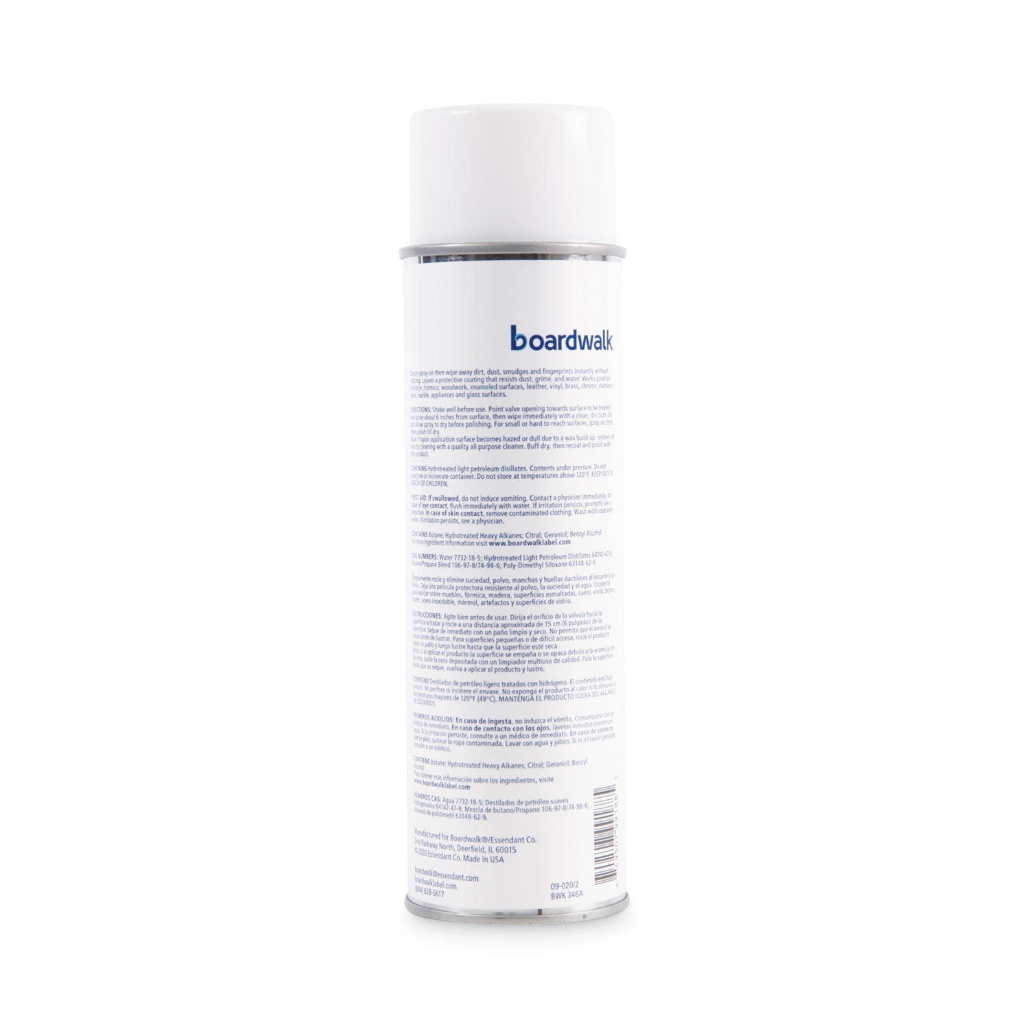 Boardwalk® Furniture Polish, Lemon Scent, 19 oz Aerosol Spray