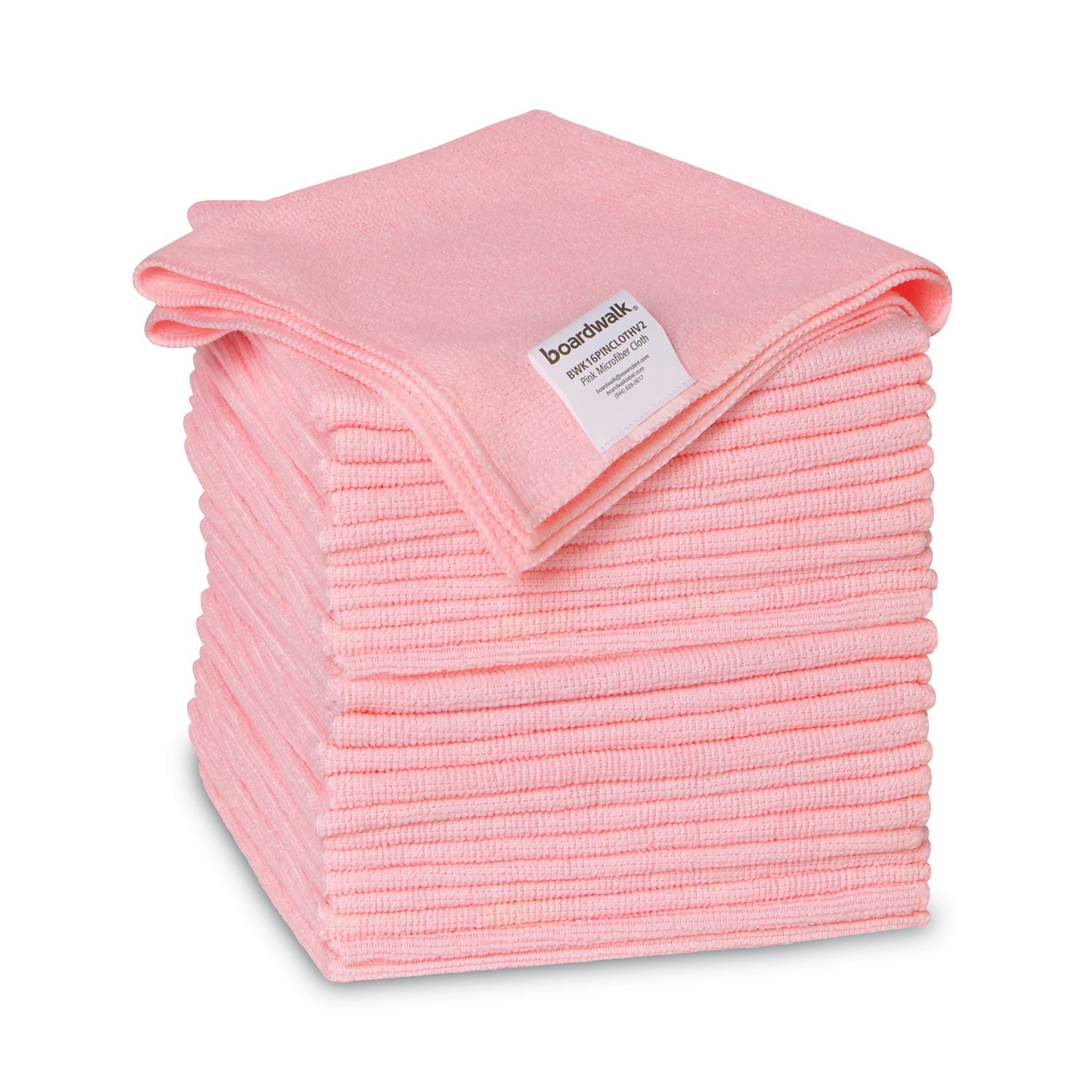 Microfiber Cleaning Cloths| Boardwalk® 16x16 Pink 24