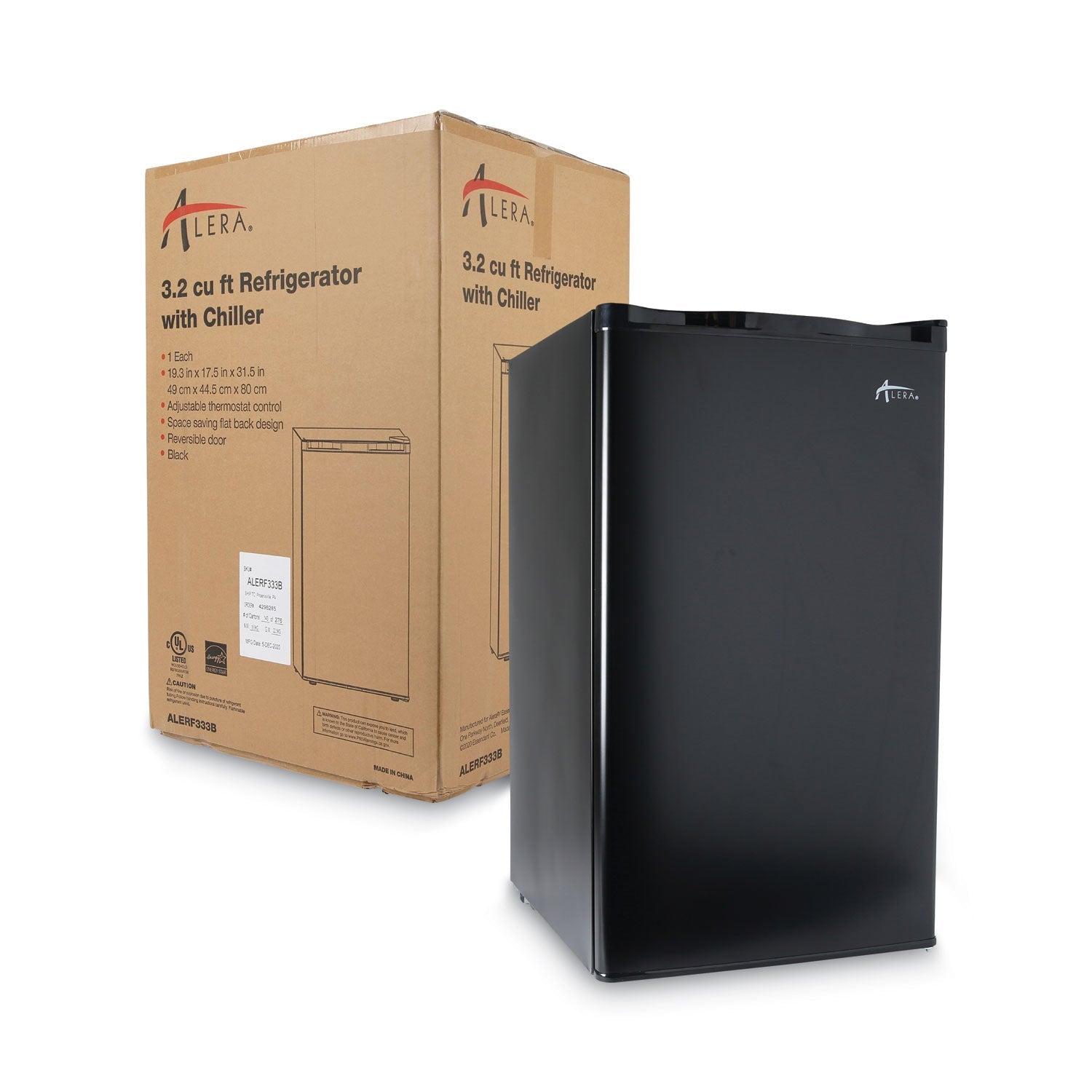 Alera™ 3.2 Cu. Ft. Refrigerator With Chiller Compartment, Black