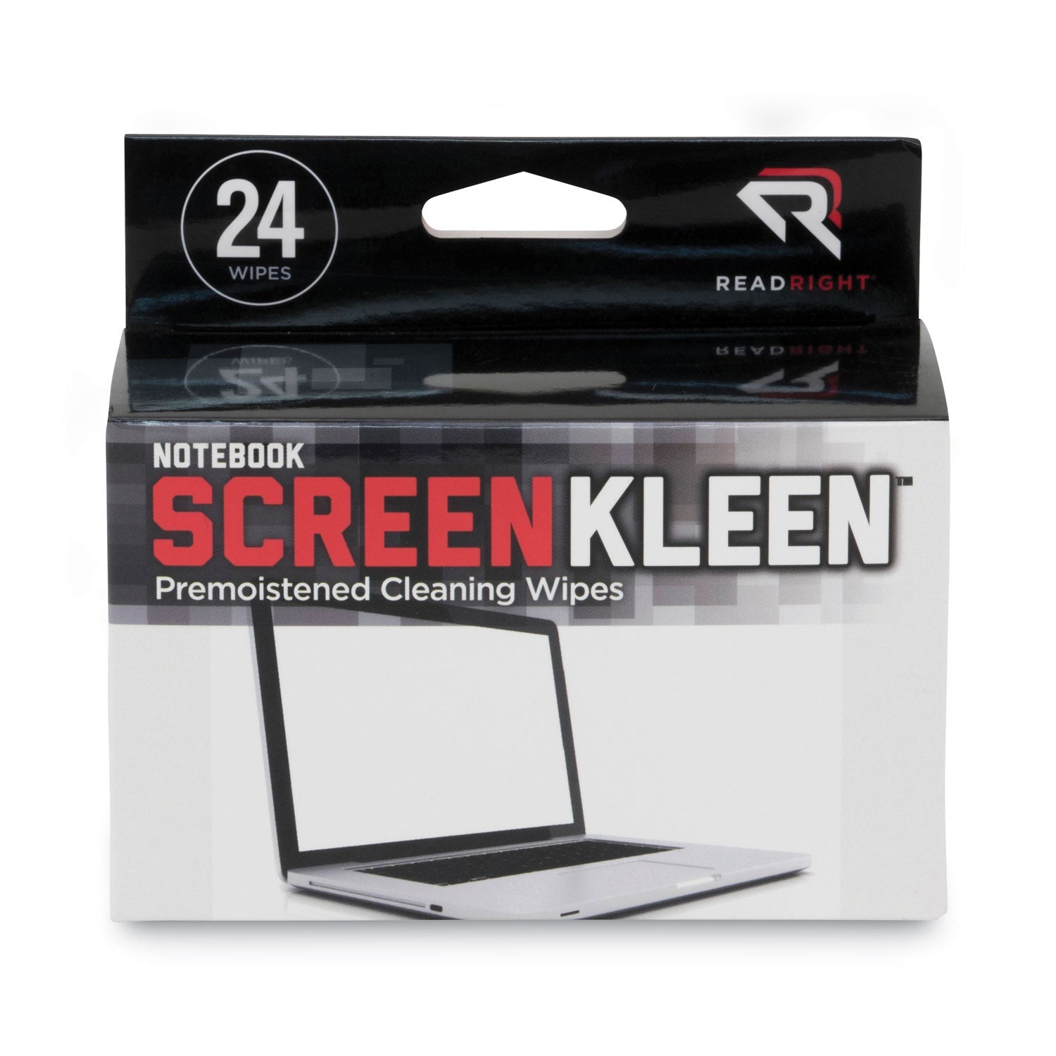 Read Right® Notebook Screenkleen Pads, Cloth, 7 X 5, White, 24/box