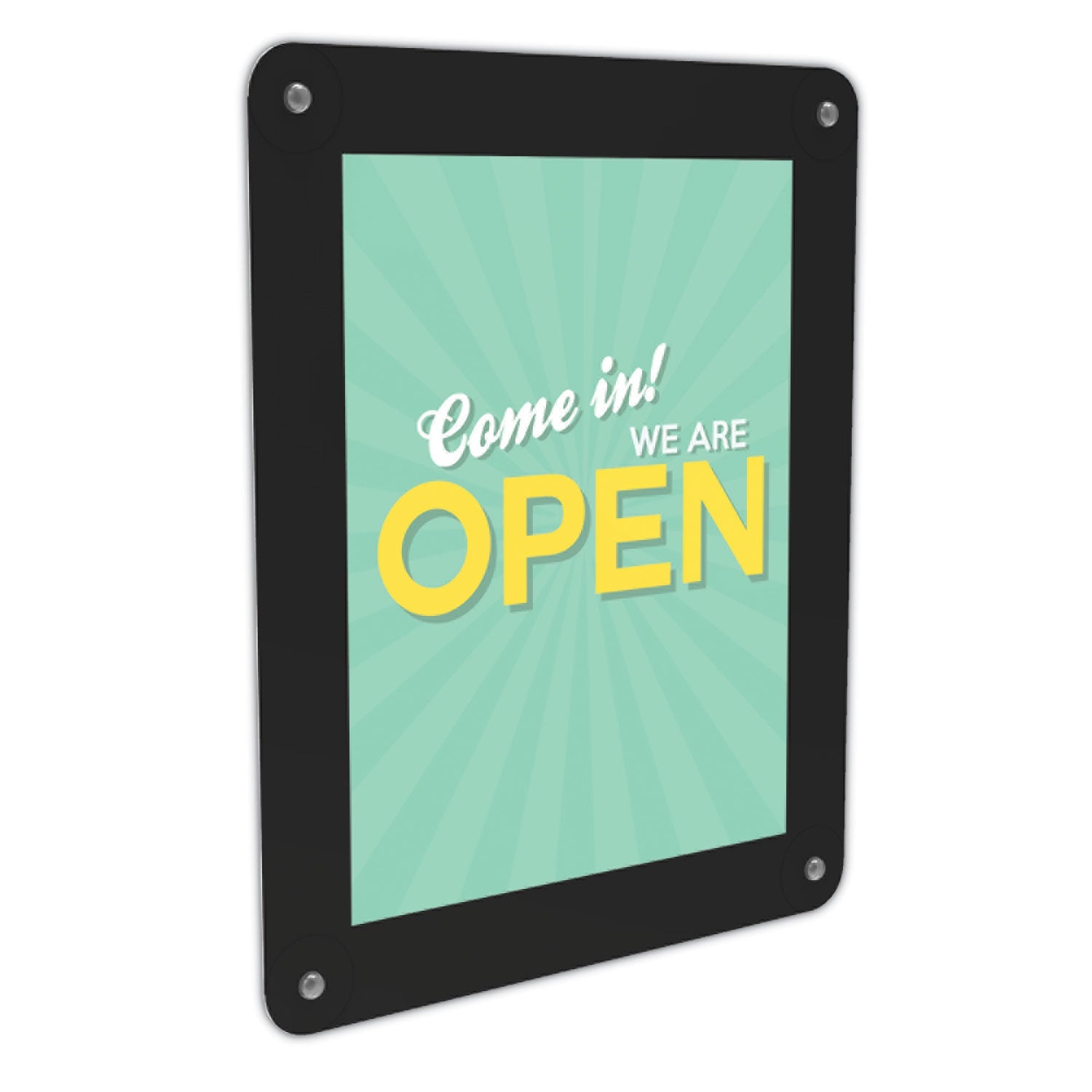 deflecto® Superior Image Window Display, 8.5 x 11 Insert, Clear/Black