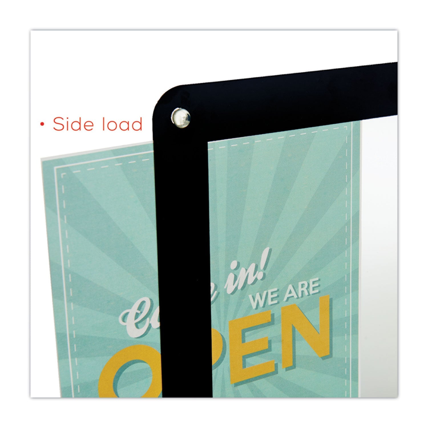 deflecto® Superior Image Window Display, 8.5 x 11 Insert, Clear/Black
