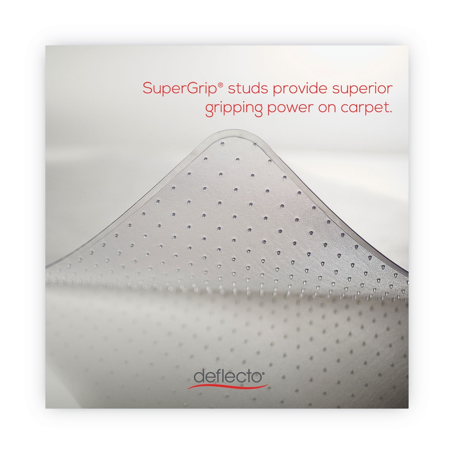 deflecto® Duramat Moderate Use Chair Mat, Low Pile Carpet, Roll, 36 X 48, Lipped, Clear