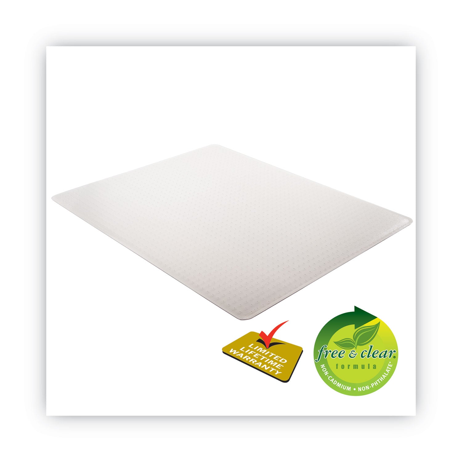 deflecto® Supermat Frequent Use Chair Mat, Med Pile Carpet, Roll, 46 X 60, Rectangle, Clear