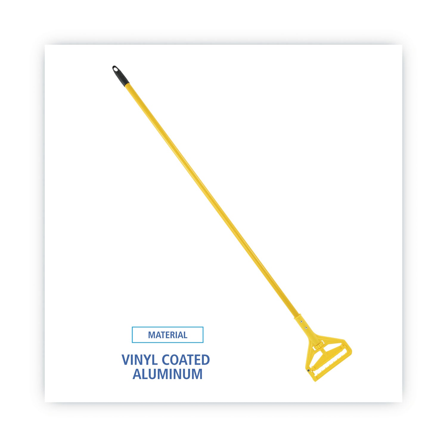 Boardwalk® Quick Change Side-Latch Plastic Mop Head Handle, 60" Aluminum Handle, Yellow