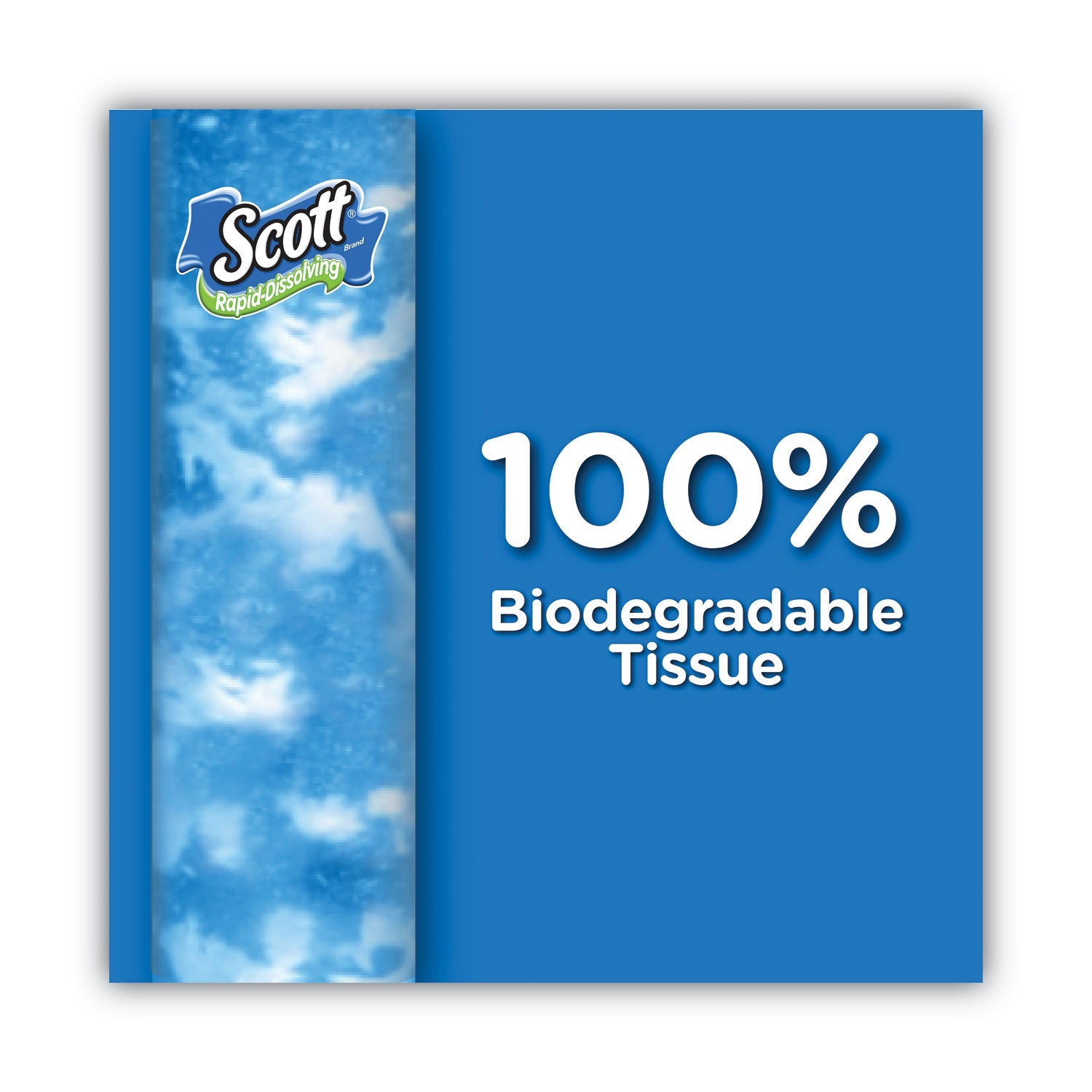 Scott® Rapid-Dissolving Toilet Paper, Bath Tissue, Septic Safe, 1-Ply, White, 231 Sheets/roll, 4/rolls/pack, 12 Packs/carton