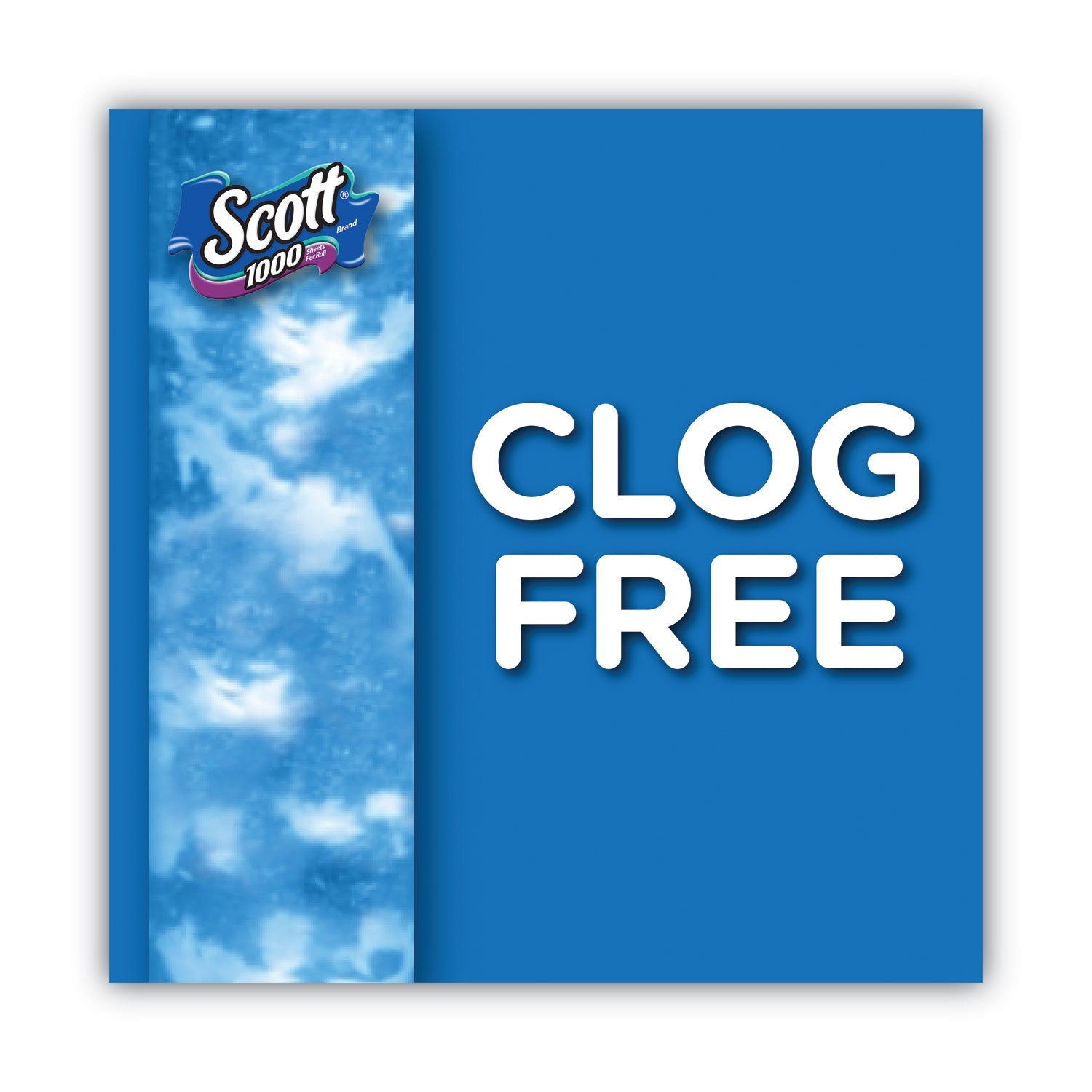 Scott® 1000 Bathroom Tissue, Septic Safe, 1-Ply, White, 1,000 Sheet/Roll, 20/Pack