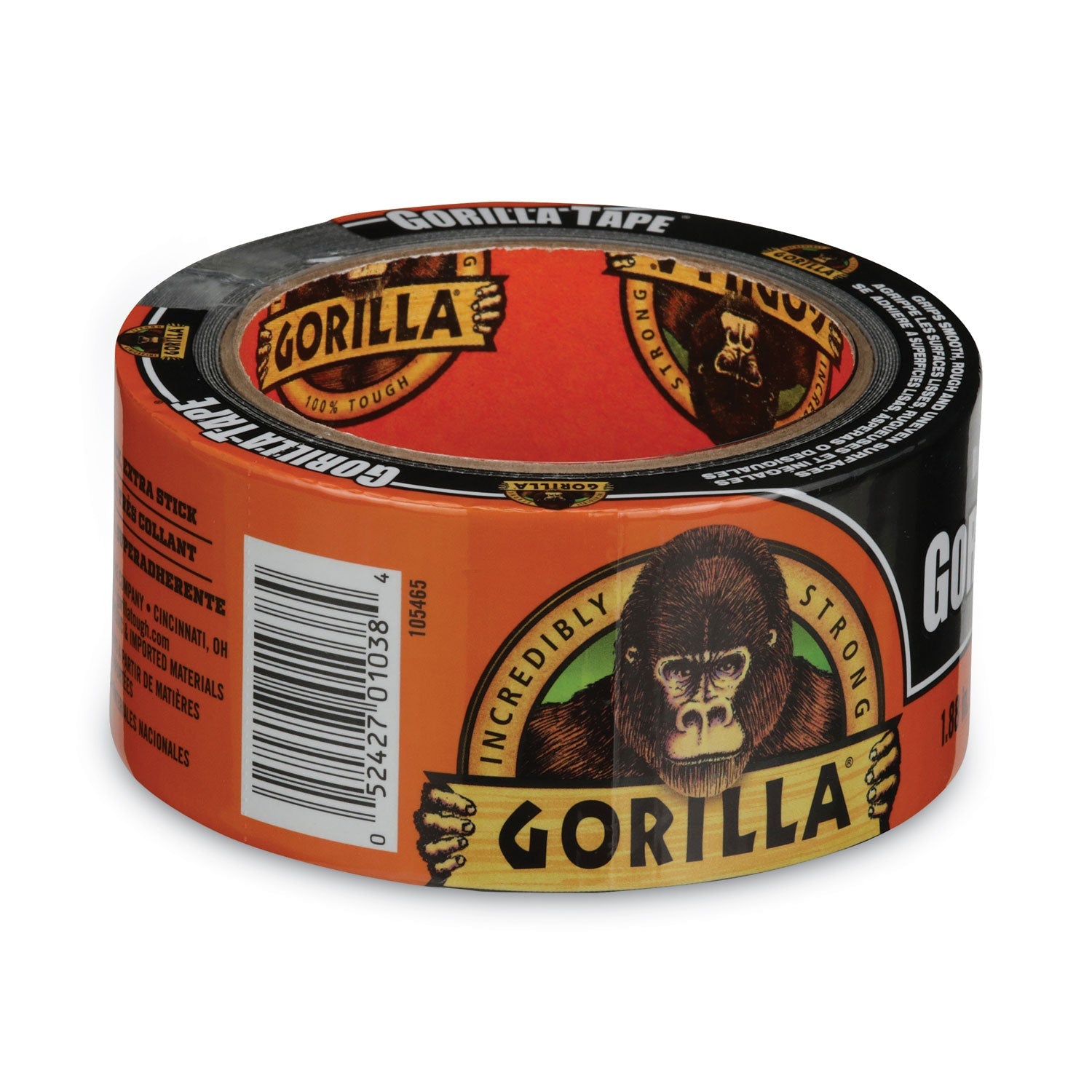 Gorilla® Gorilla Tape, 3" Core, 1.88" x 10 yds, Black