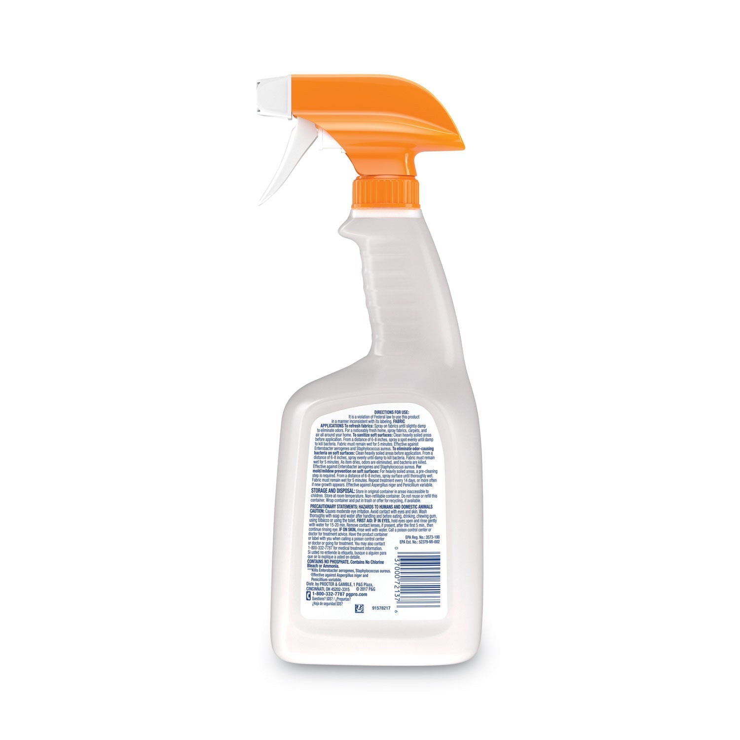 Febreze® Professional Sanitizing Fabric Refresher, Light Scent, 32 Oz Spray Bottle, 6/carton