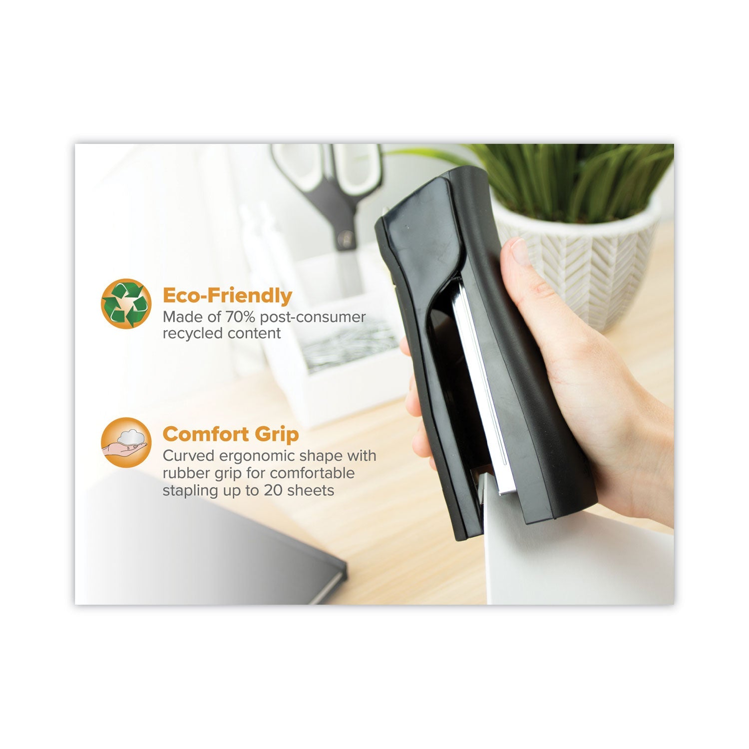 Bostitch® Dynamo Stapler, 20-Sheet Capacity, Black