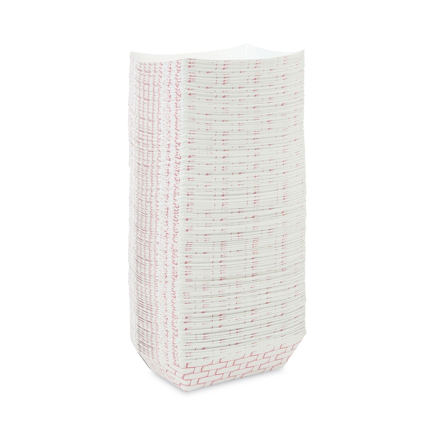 Boardwalk® Paper Food Baskets, 2.5 Lb Capacity, Red/white, 500/carton