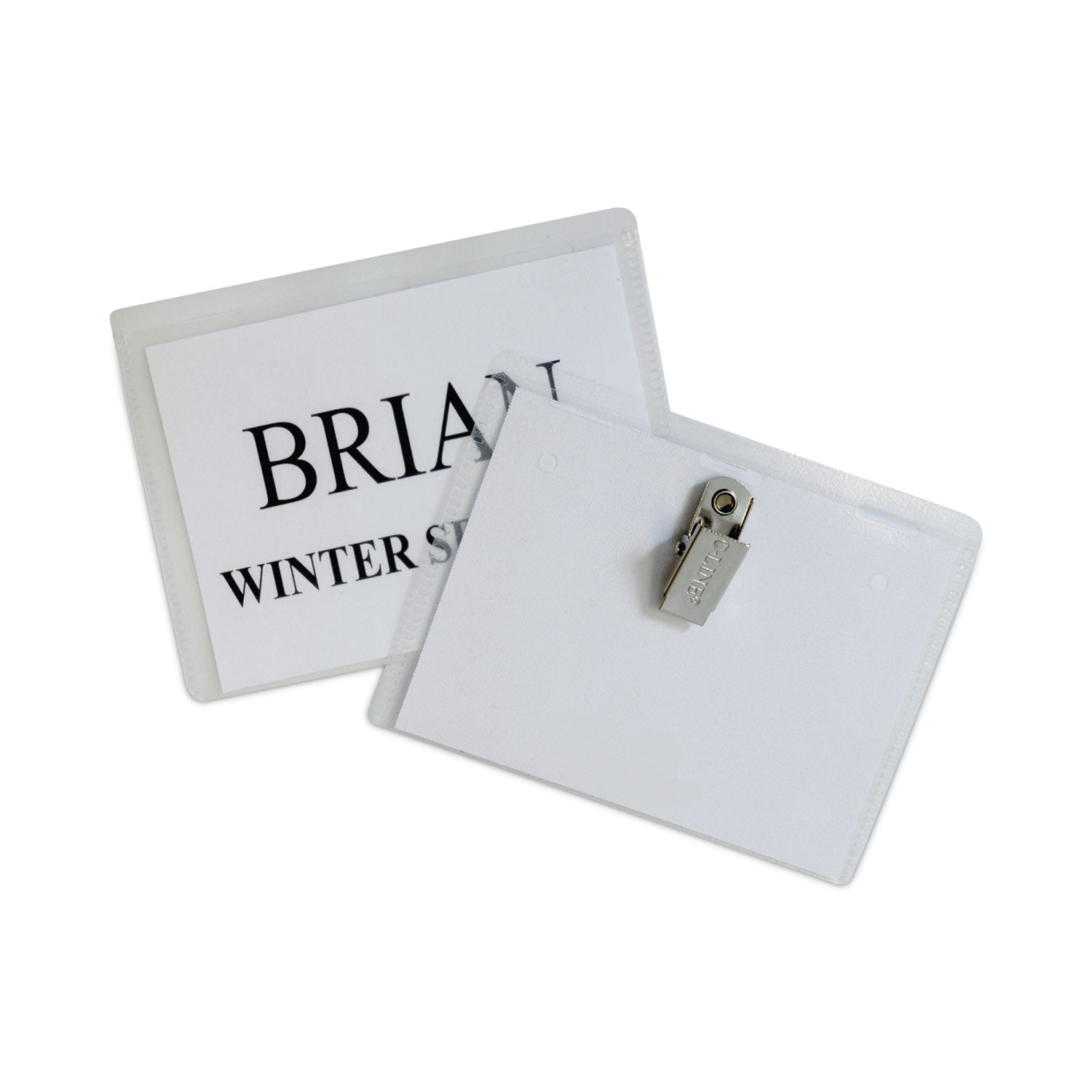 Name Badge Kits | Top Load, Clip Style, 96/Box