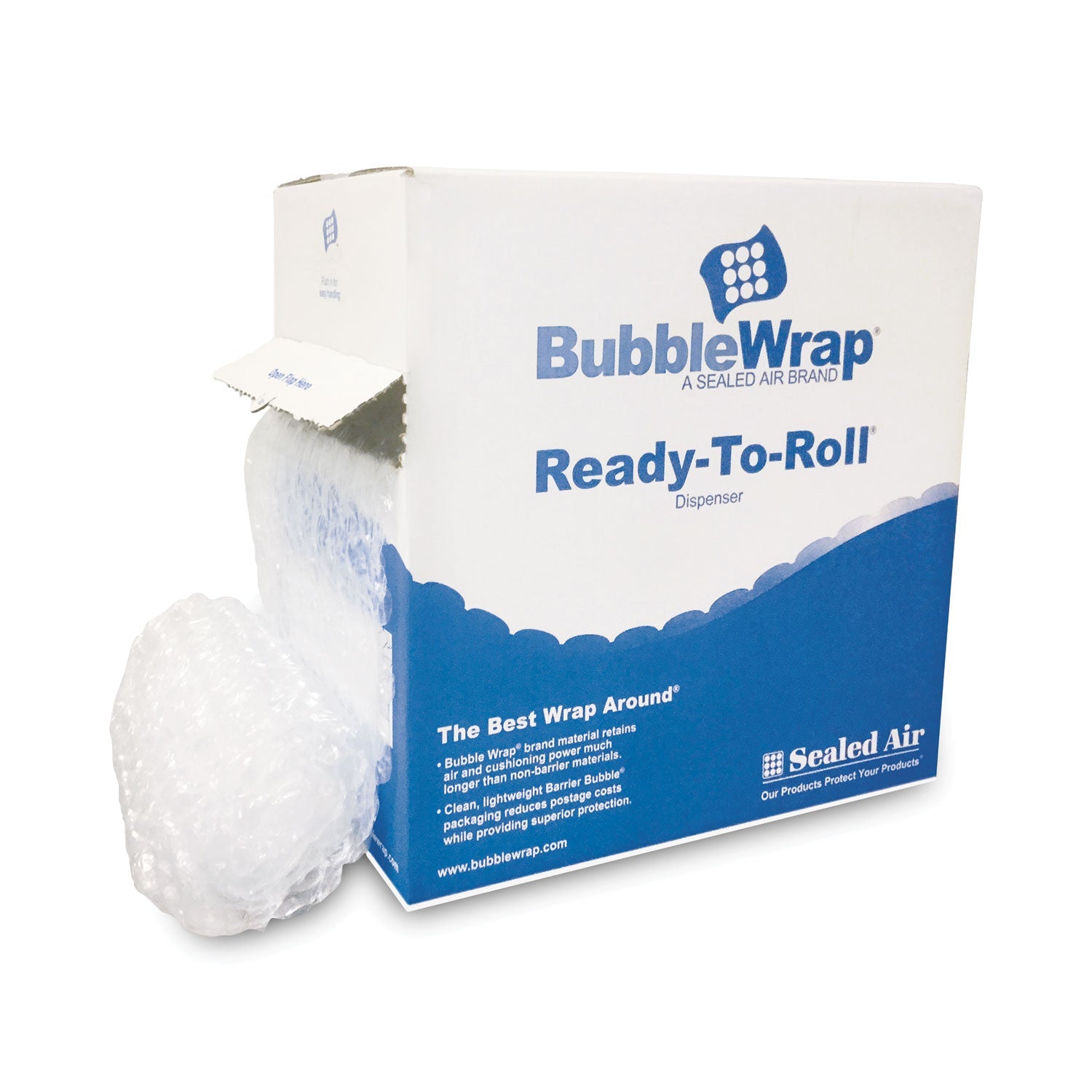 Sealed Air Bubble Wrap Cushion Bubble Roll, 0.5" Thick, 12" x 65 ft