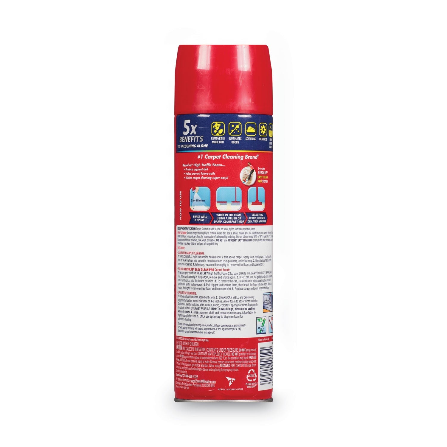 RESOLVE® Foam Carpet Cleaner, Foam, 22 Oz Aerosol Spray