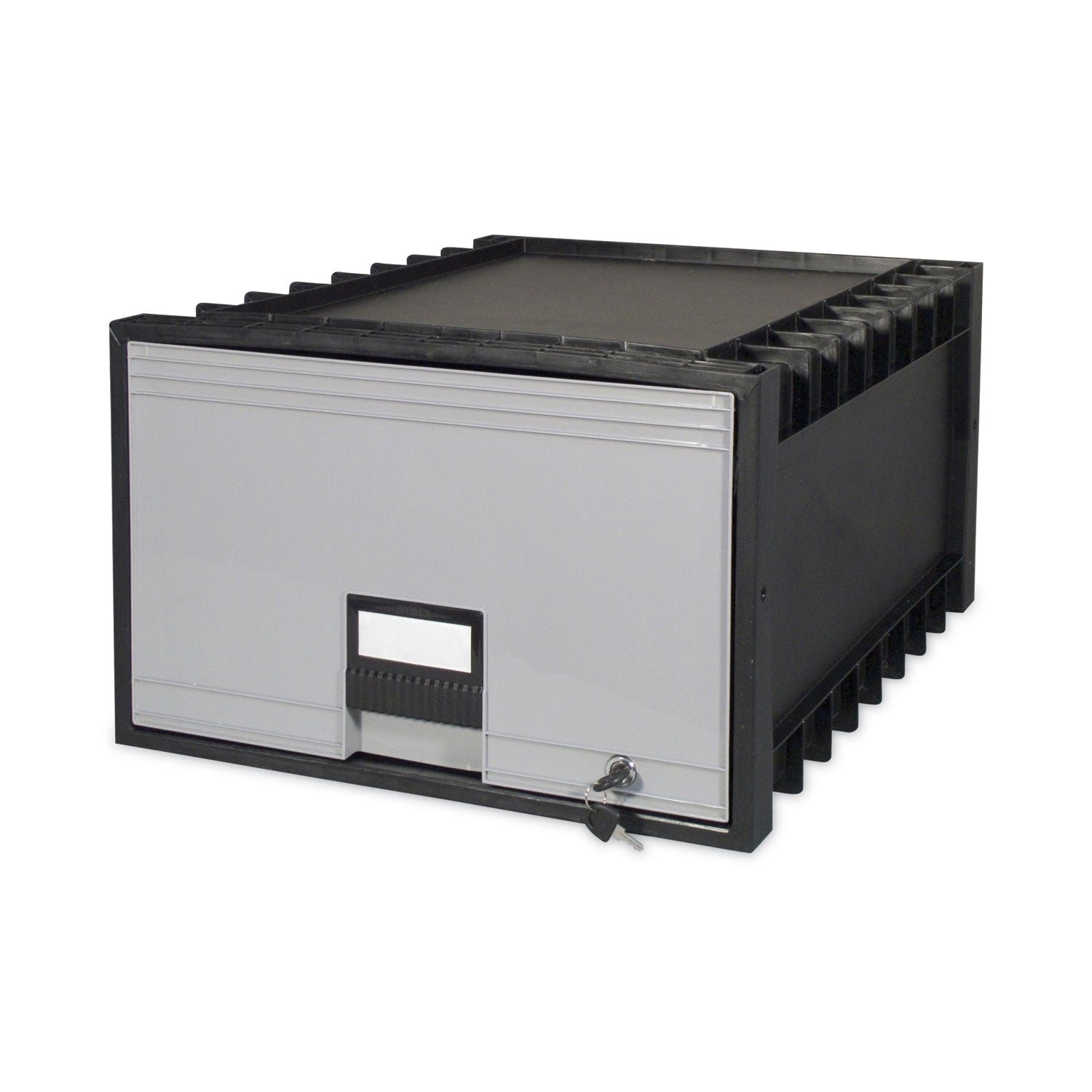 Storex Archive Storage Drawers With Key Lock, Legal Files, 18.25" X 24" X 11.5", Black/gray
