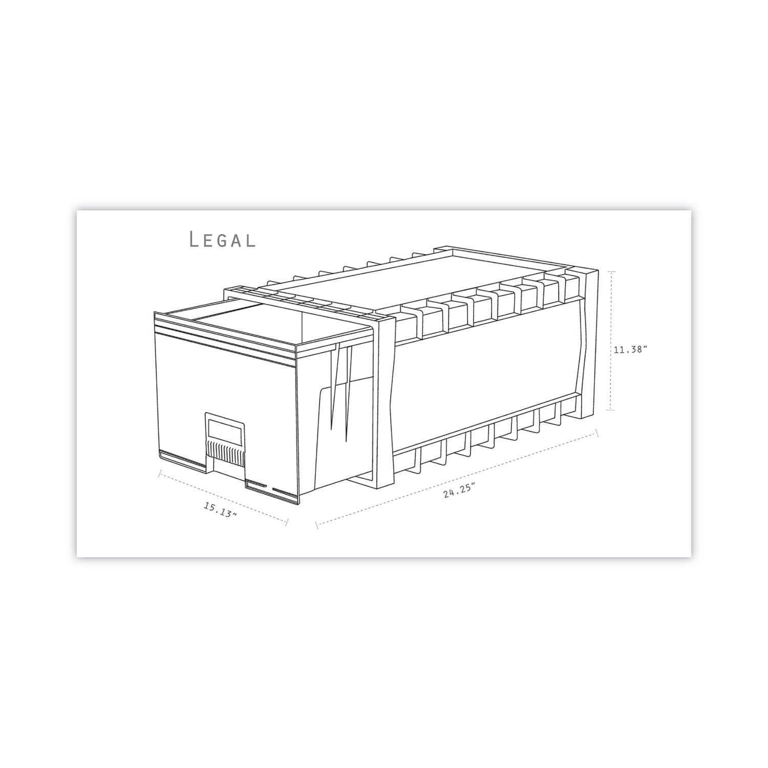 Storex Archive Storage Drawers With Key Lock, Legal Files, 18.25" X 24" X 11.5", Black/gray