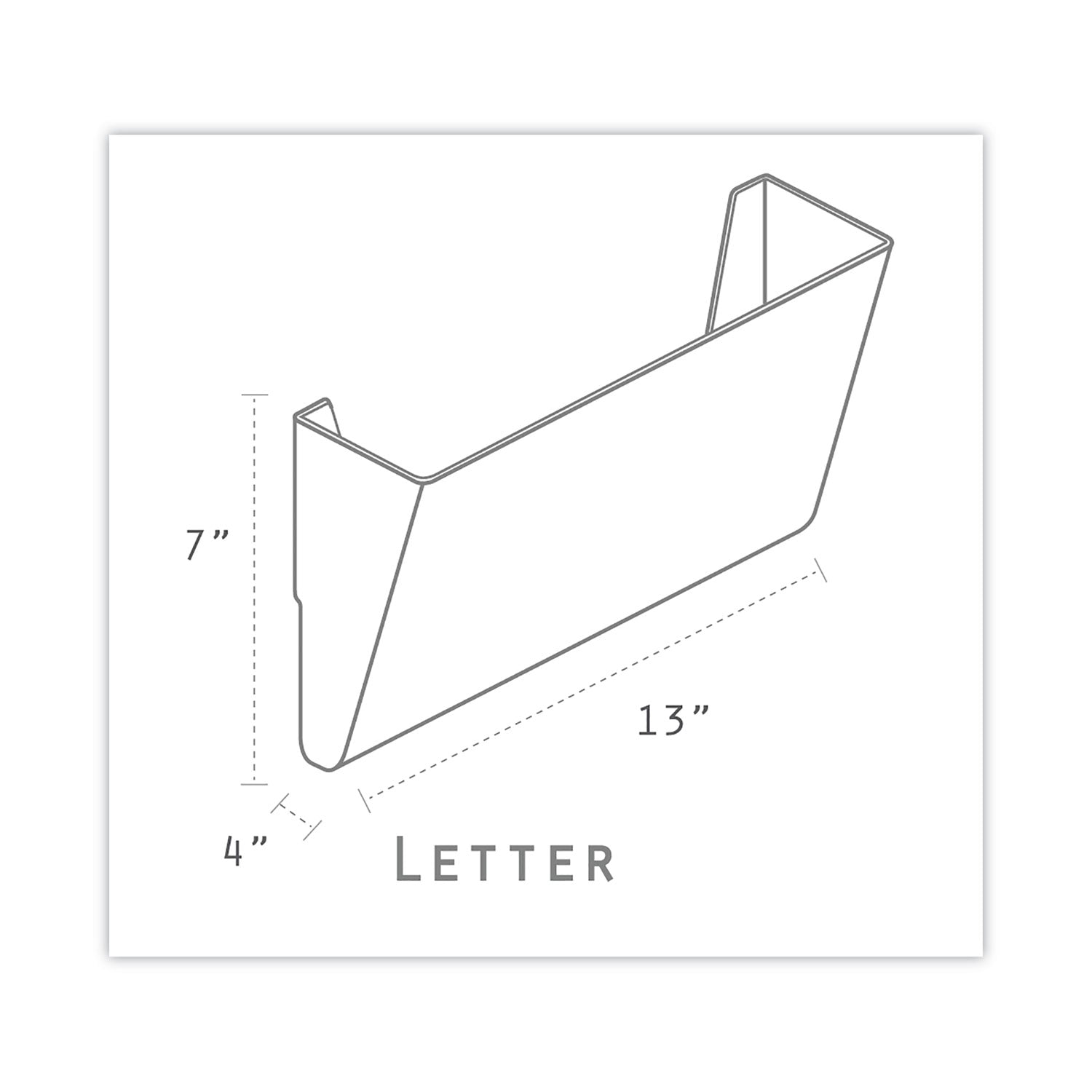 Storex Wall File, Letter Size, 13" x 4" x 7", Clear
