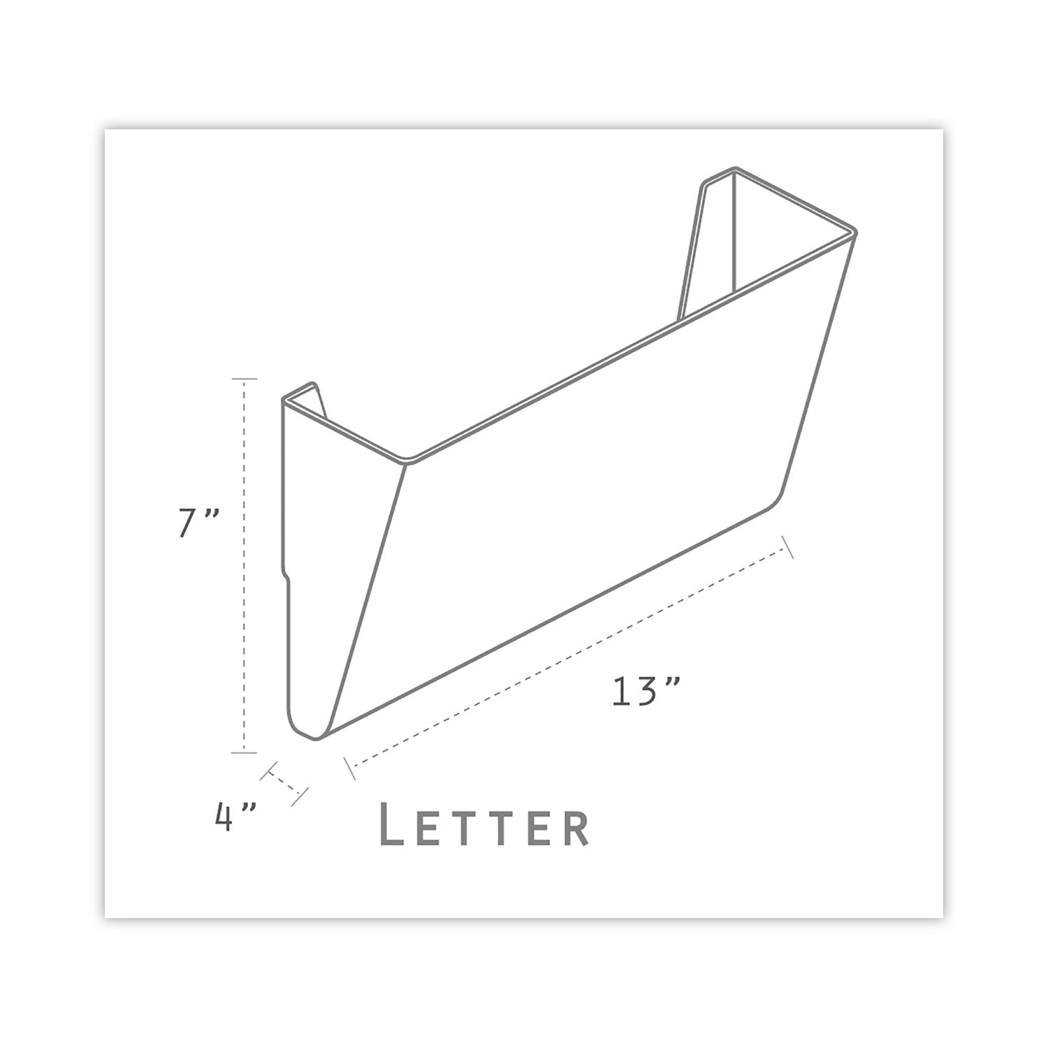 Storex Wall File, 3 Sections, Letter Size, 13" x 4" x 14",  Clear, 3/Set
