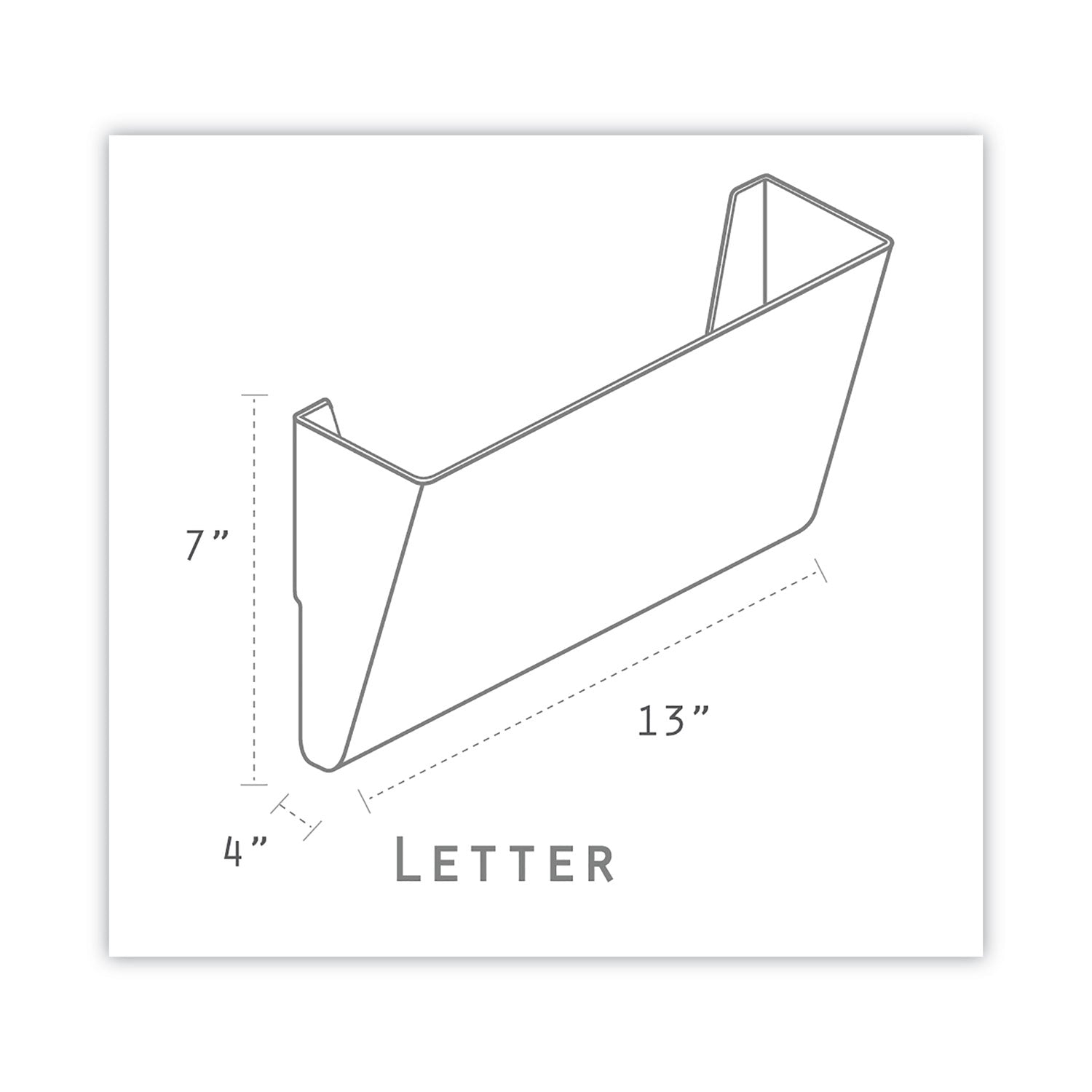 Storex Wall File, 3 Sections, Letter Size, 13" x 4" x 14",  Smoke, 3/Set