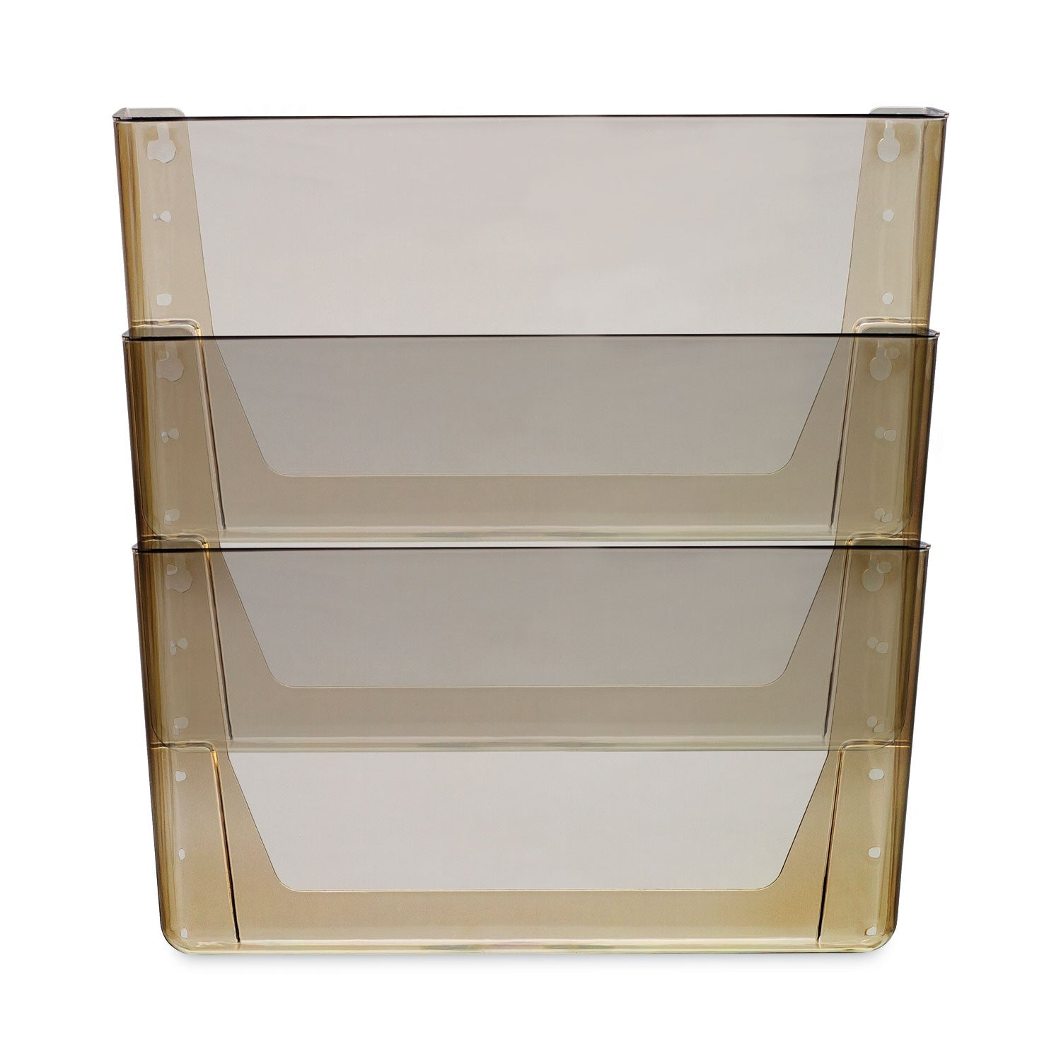 Storex Wall File, 3 Sections, Legal Size, 16" x 4" x 14", Smoke, 3/Set