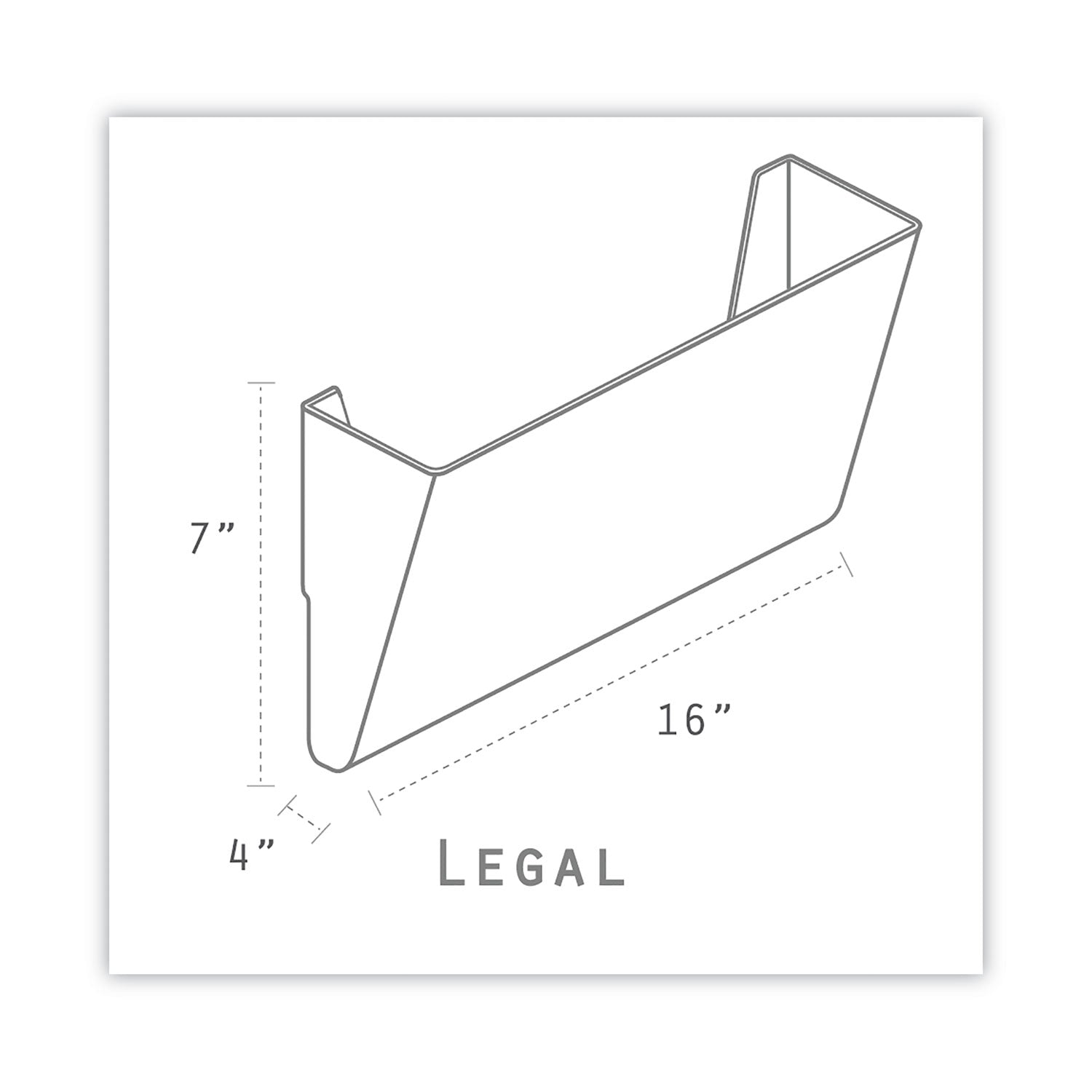Storex Wall File, 3 Sections, Legal Size, 16" x 4" x 14", Smoke, 3/Set
