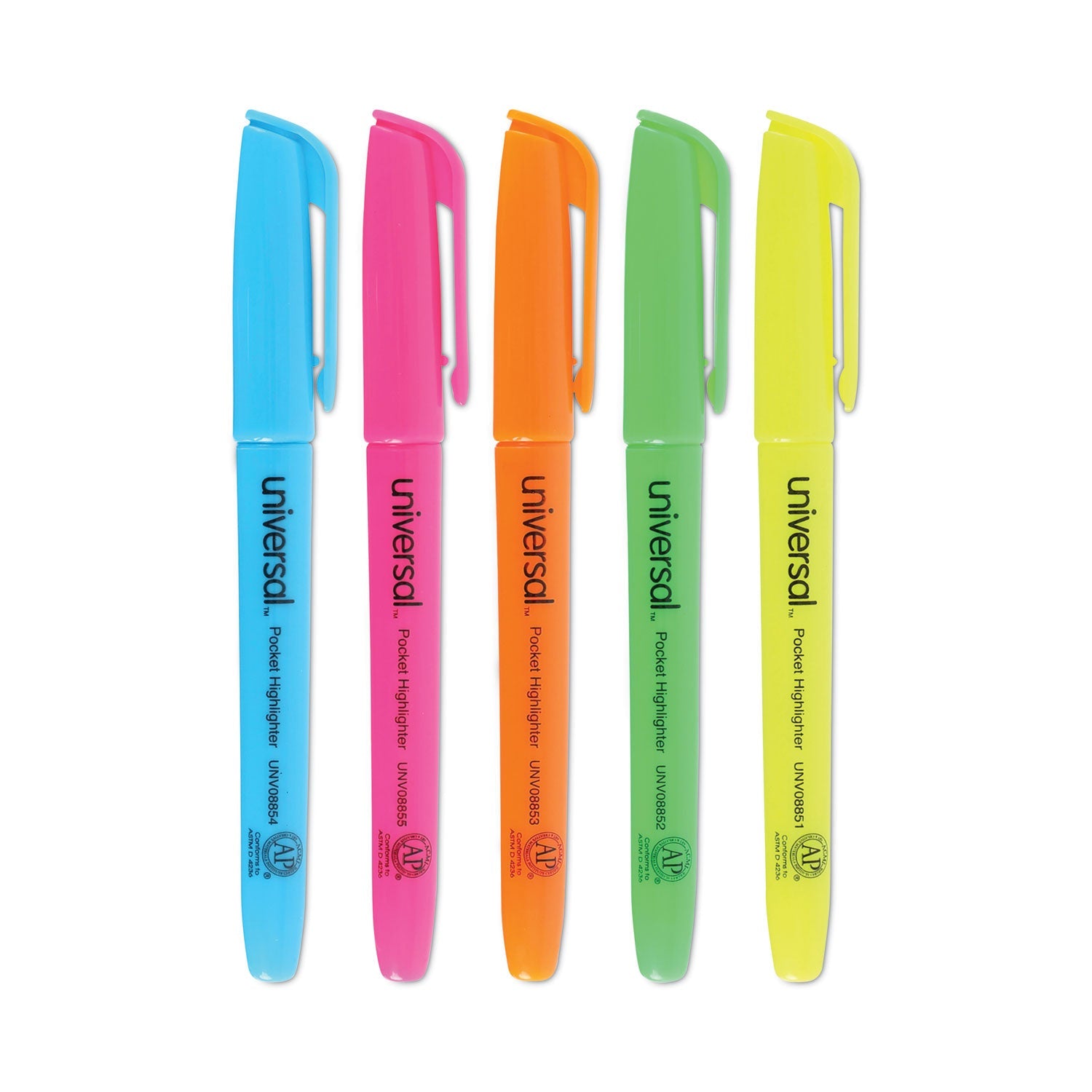 Pocket Highlighters | Assorted Colors, 5-Set