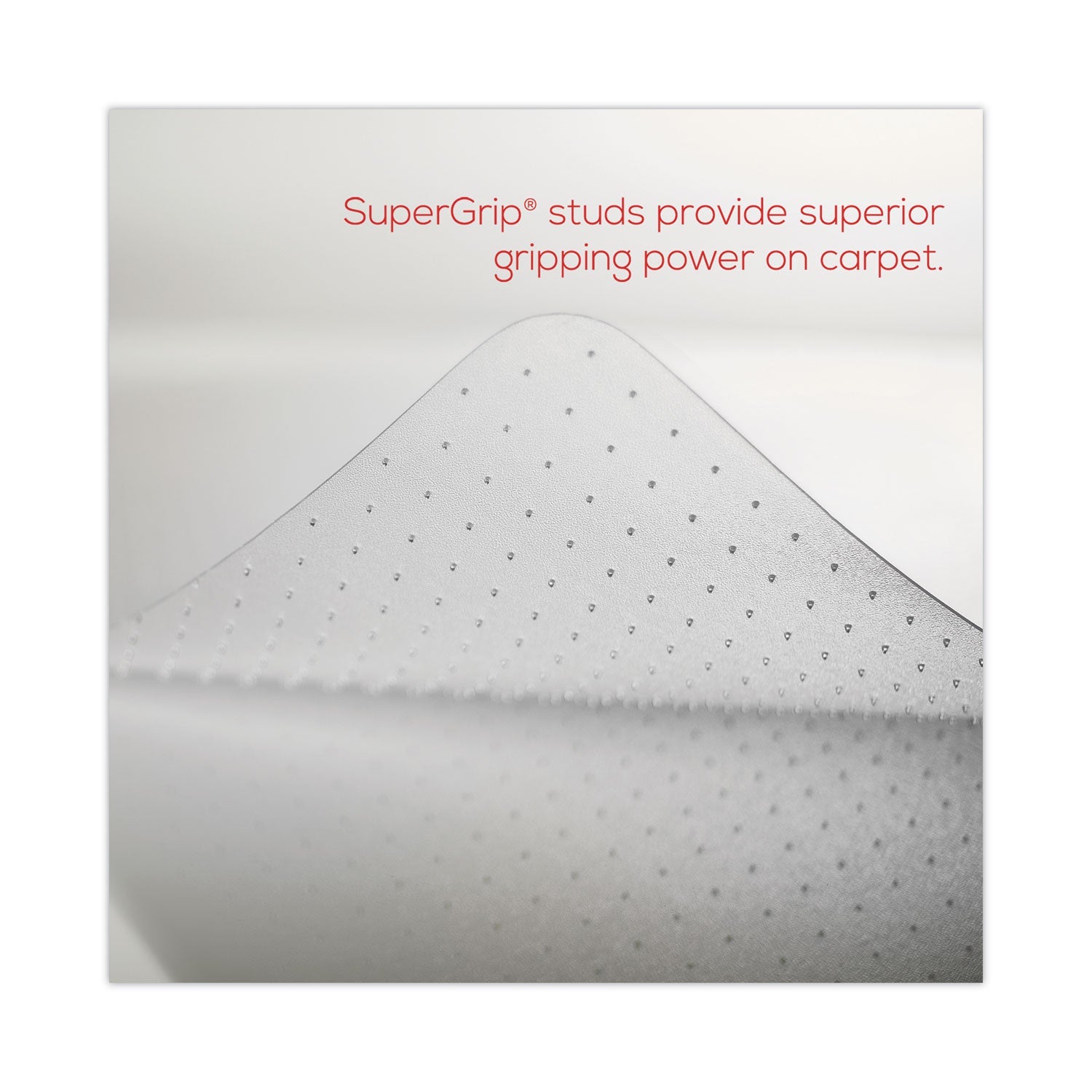 deflecto® Duramat Moderate Use Chair Mat, Low Pile Carpet, Flat, 45 X 53, Rectangle, Clear