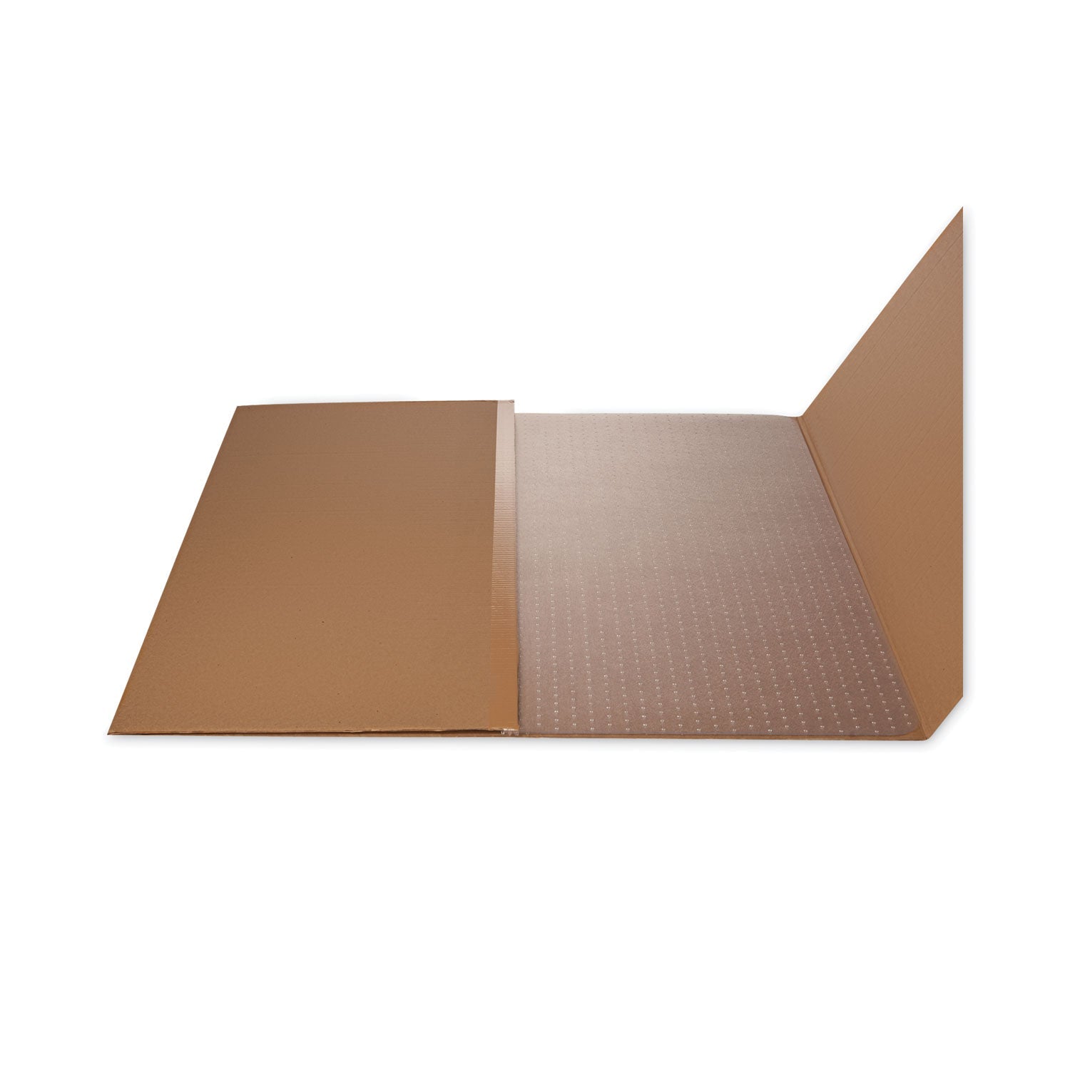 deflecto® Duramat Moderate Use Chair Mat, Low Pile Carpet, Flat, 45 X 53, Rectangle, Clear