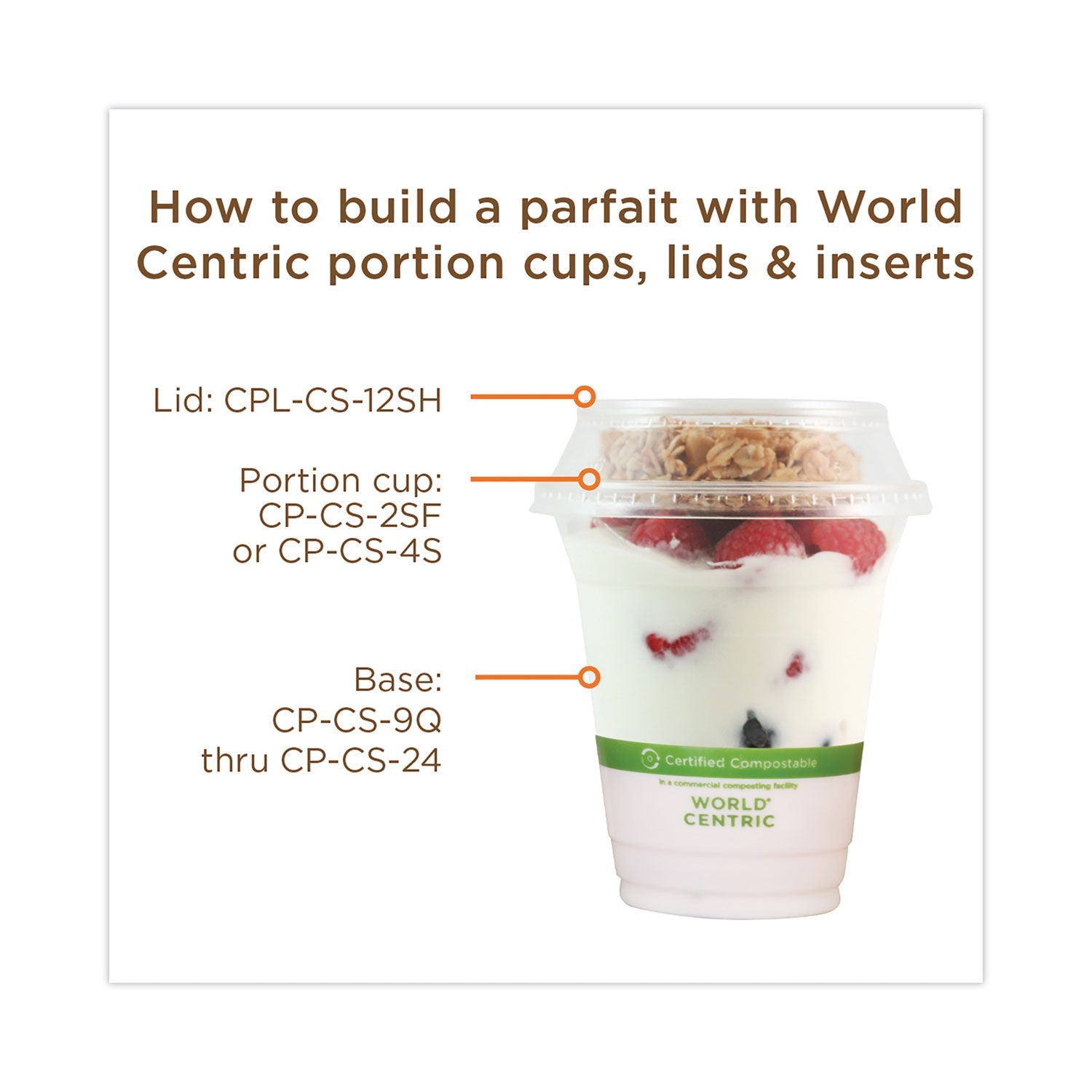 World Centric® PLA Clear Cold Cups, 12 oz, Plastic, Clear, 1,000/Carton
