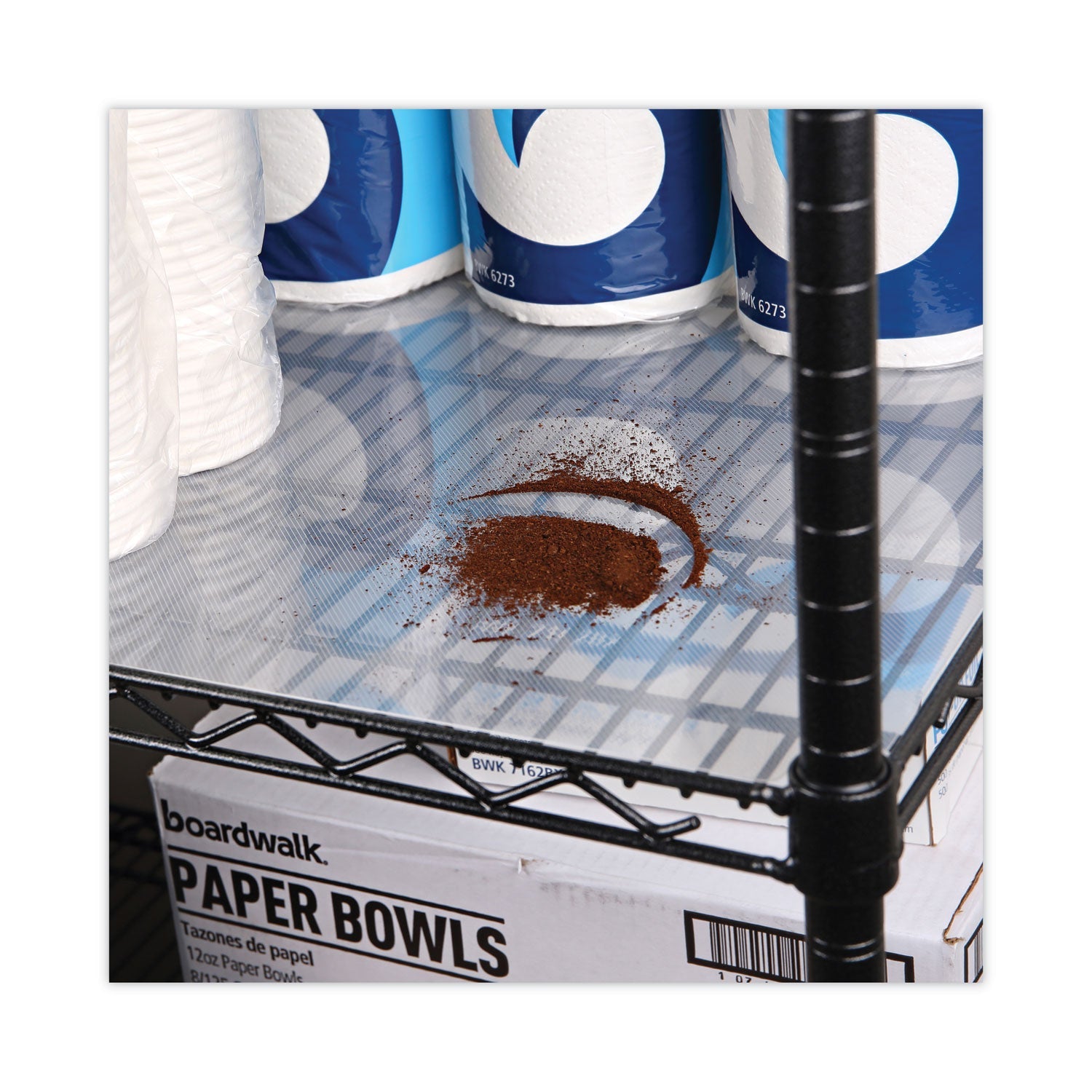 Alera® Shelf Liners For Wire Shelving, Clear Plastic, 48w X 24d, 4/pack