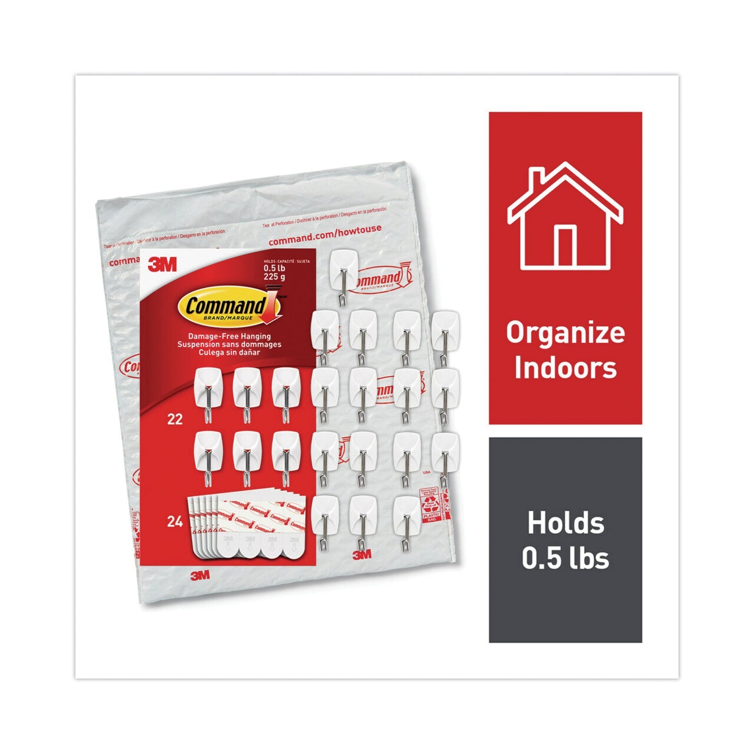Command Small Wire Hooks | White 22-Pack