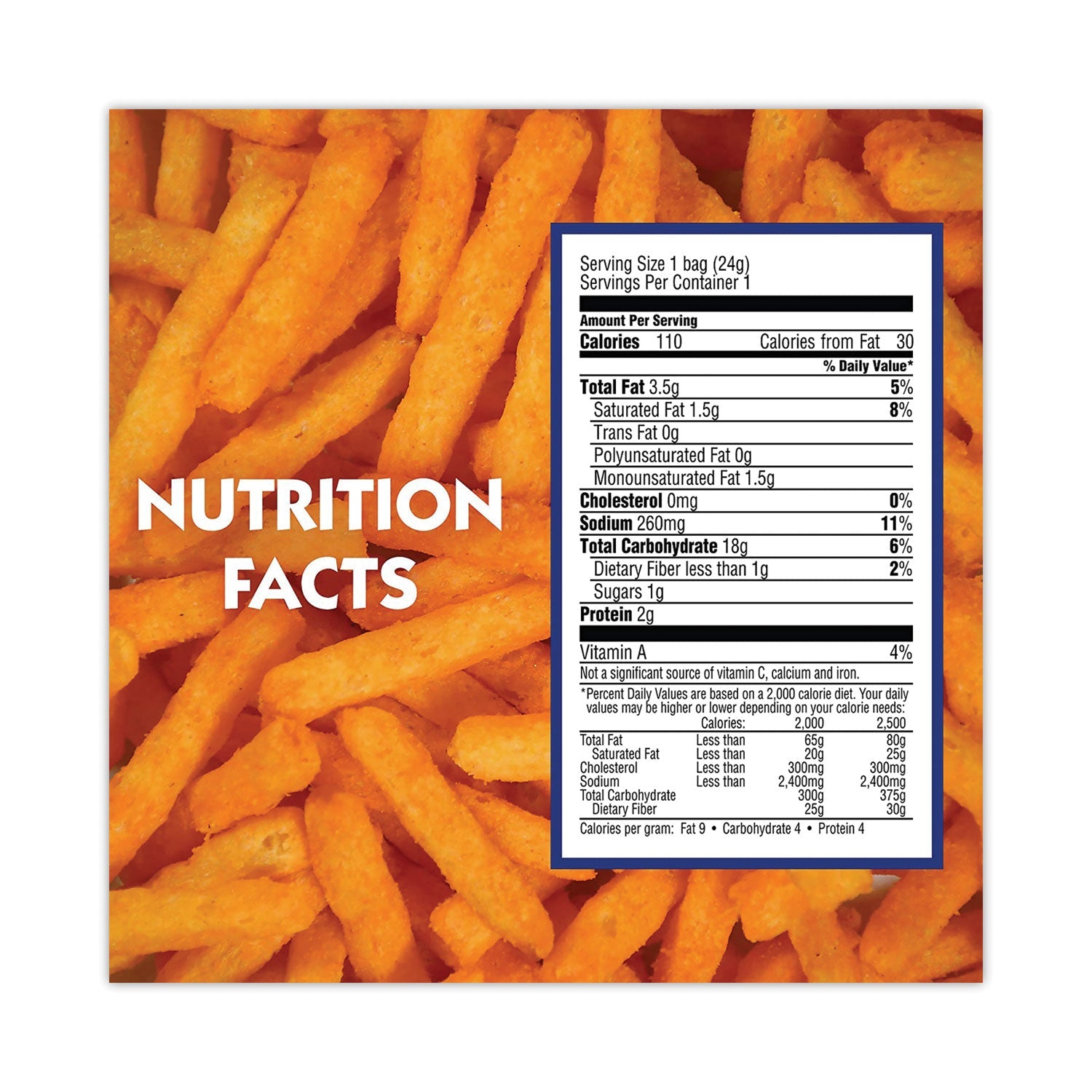 Andy Capps Hot Fries, Spicy Hot, 0.85 oz Bag, 72/Carton