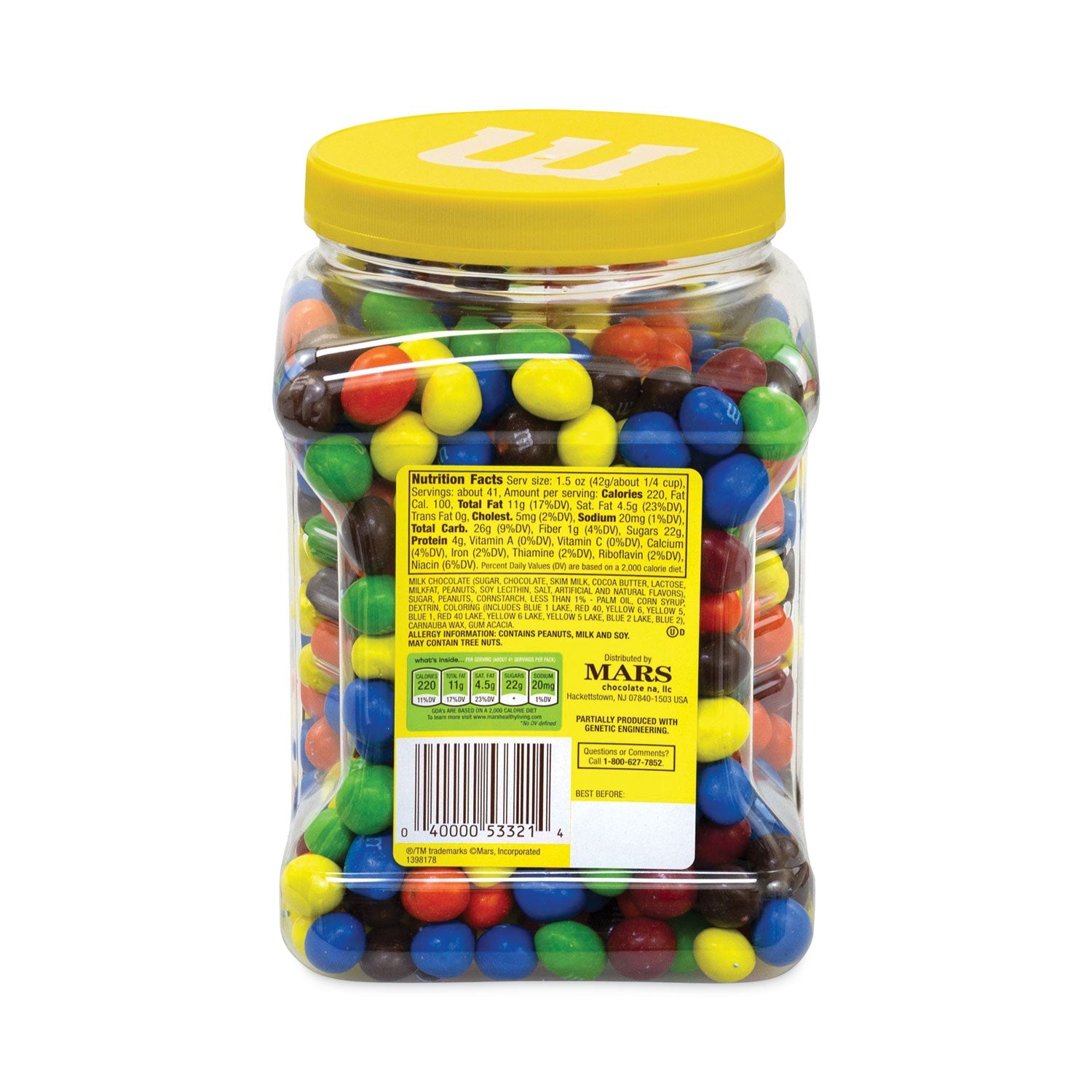 M & M's® Milk Chocolate Peanut Candies, 62 oz Tub - Bloom Skins