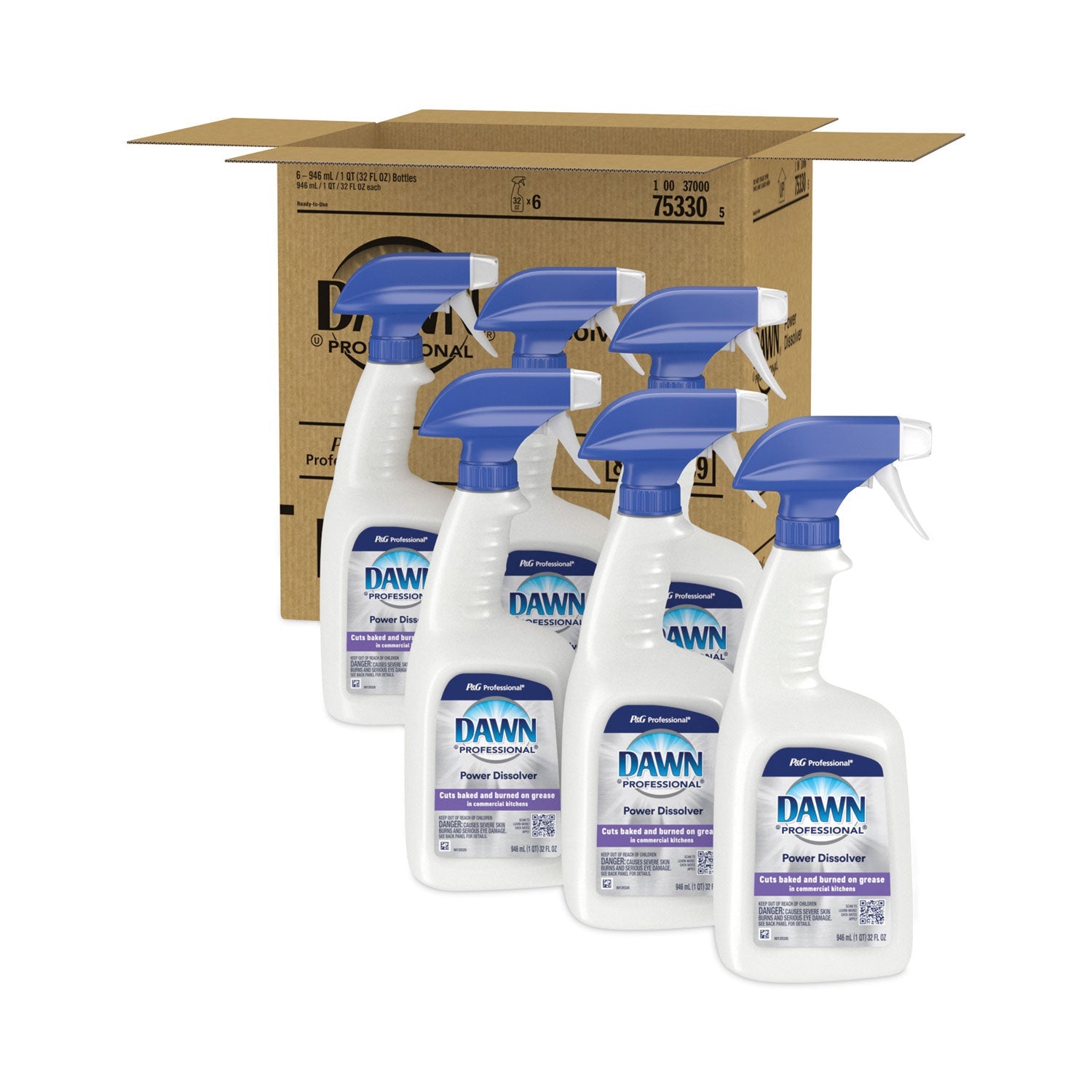 Dawn® Professional Liquid Ready-To-Use Grease Fighting Power Dissolver Spray, 32 Oz Trigger On Spray Bottle, 6/carton