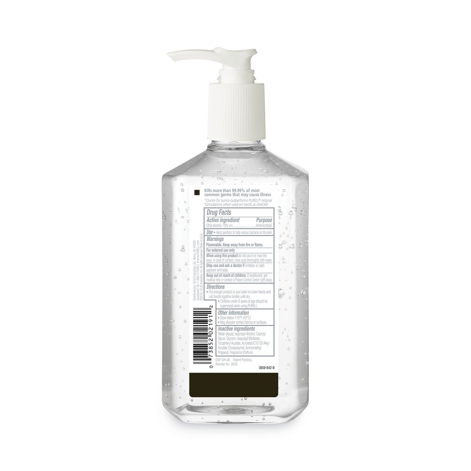 PURELL® Advanced Hand Sanitizer Refreshing Gel, 12 oz Pump Bottle, Clean Scent, 12/Carton