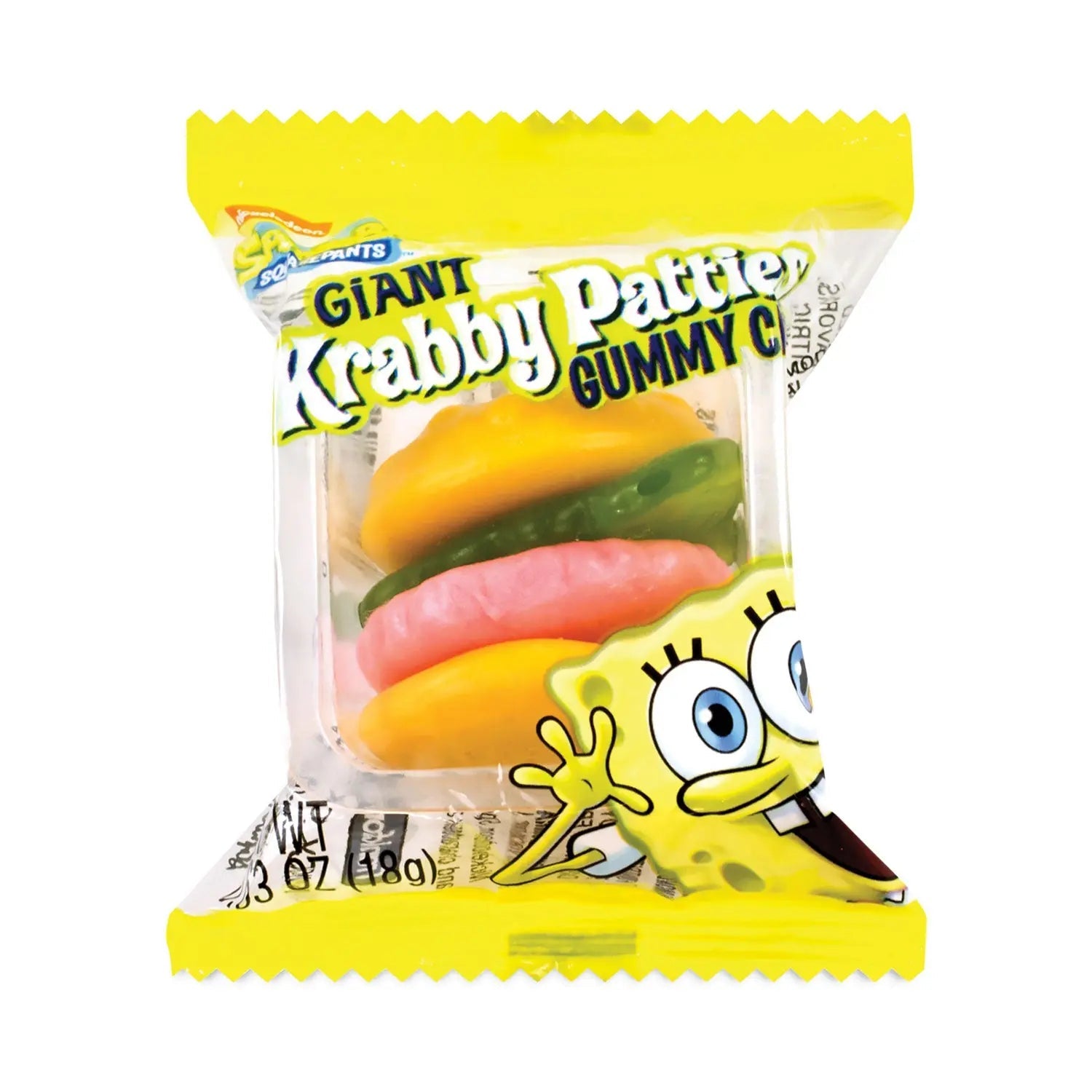 Nickelodeon™ SpongeBob Squarepants Giant Krabby Patties Gummy Candy, 0.63 oz Pack, 36/Carton