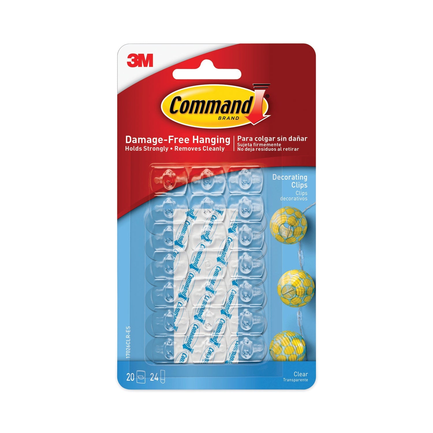 Command Decorating Clips | 20-Pack Clear