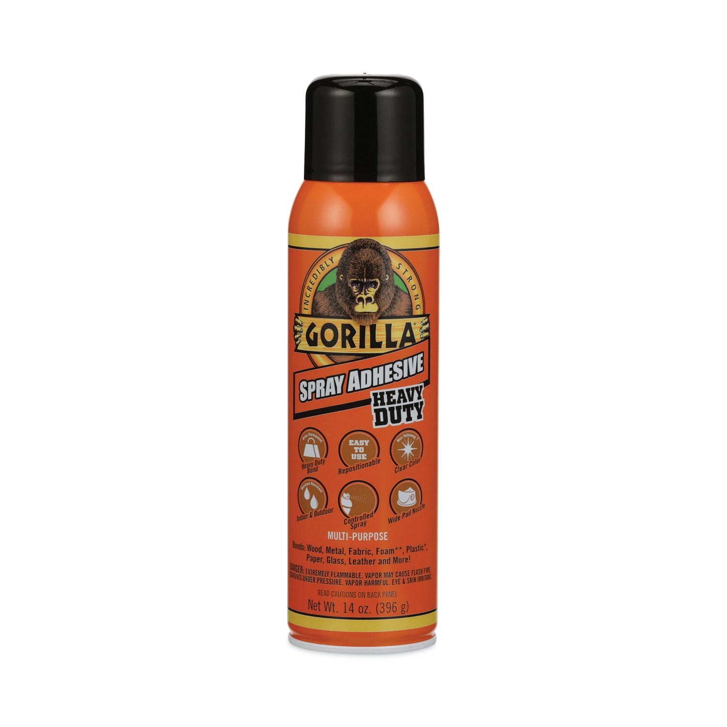 Gorilla® Spray Adhesive, 14 oz, Dries Clear