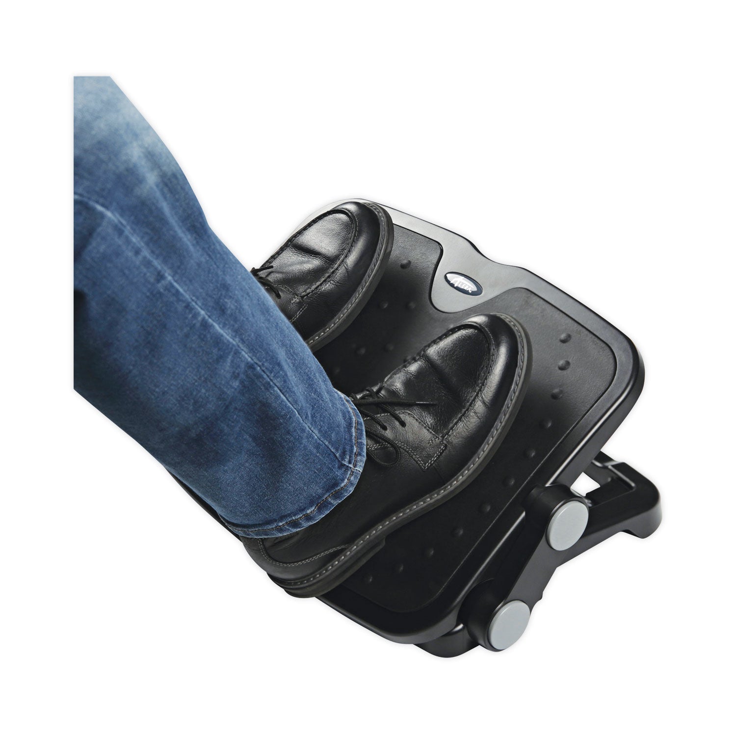 Alera® Soft Cushioned Ergonomic Footrest, 14w X 19.63d X 3.75 To 7.5h, Black