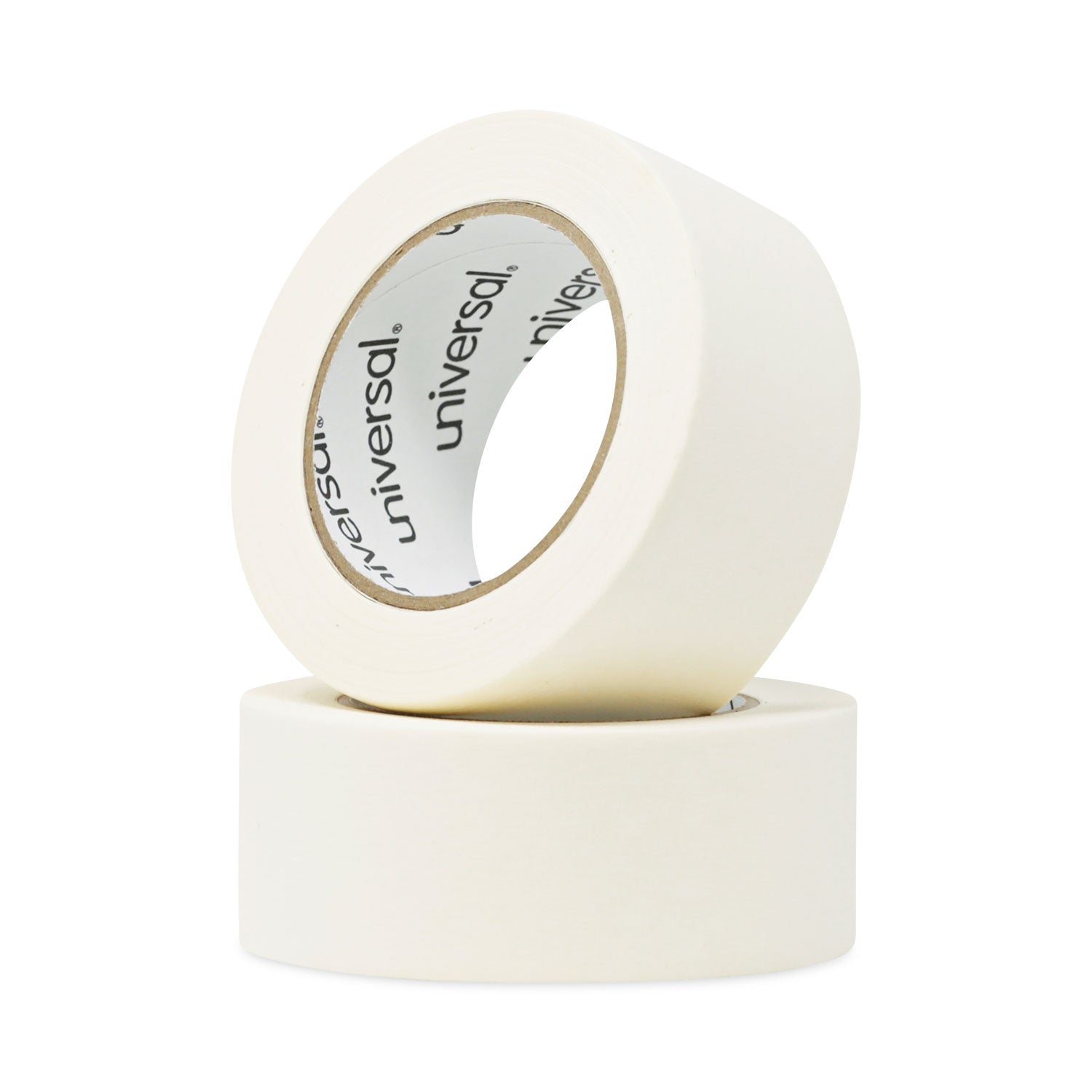 Universal® General-Purpose Masking Tape, 3" Core, 48 Mm X 54.8 M, Beige, 2/pack