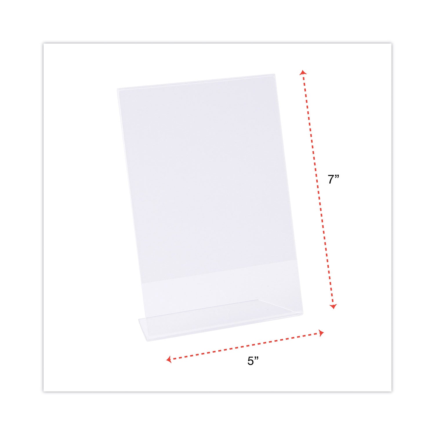 Universal® Clear L-Style Freestanding Frame, 5 X 7 Insert, 3/pack