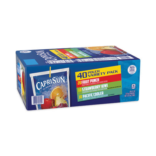 Capri Sun® Fruit Juice Pouches Variety Pack, 6 oz, 40 Pouches/Carton