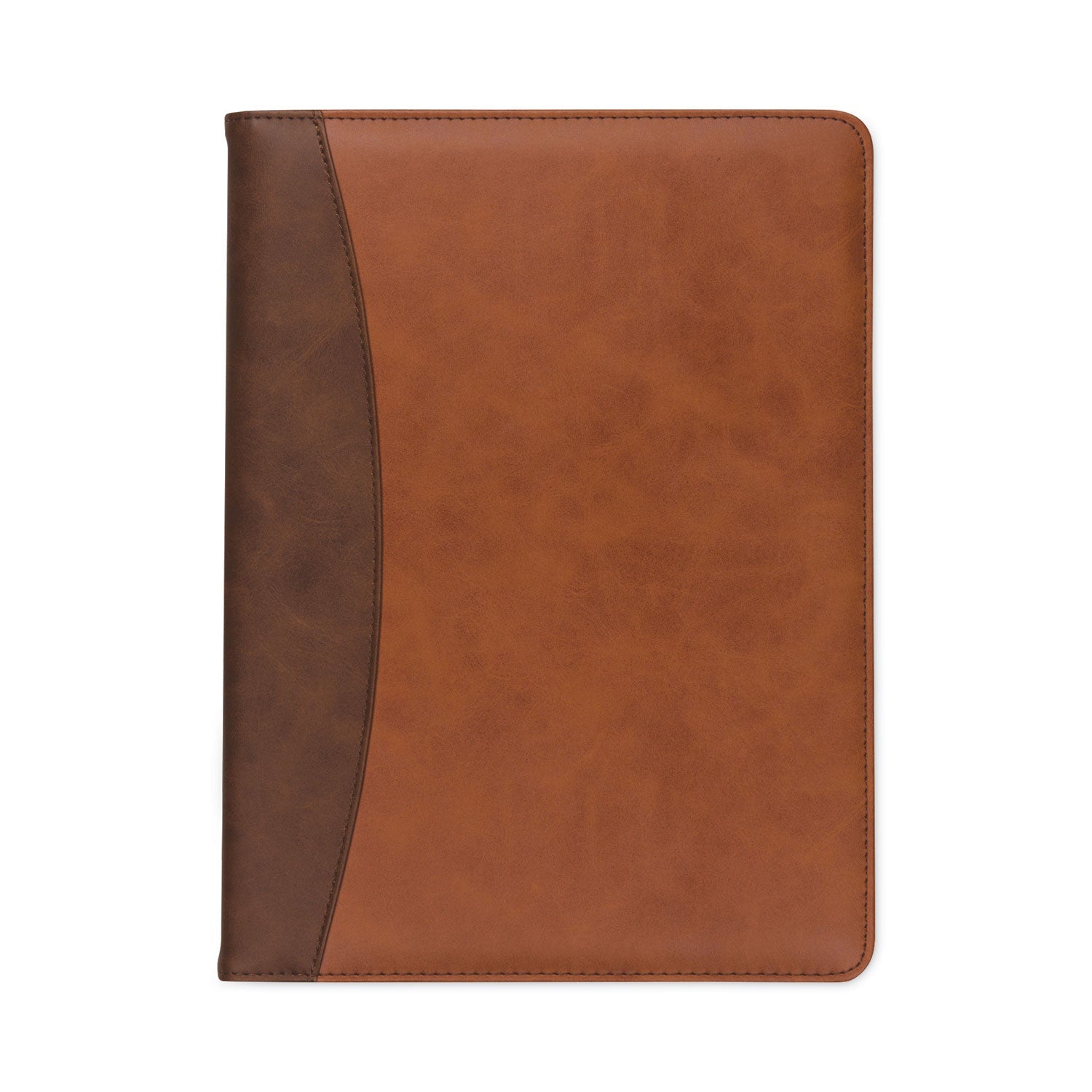 Two-Tone Padfolio | Tan/Brown with Spine Accent